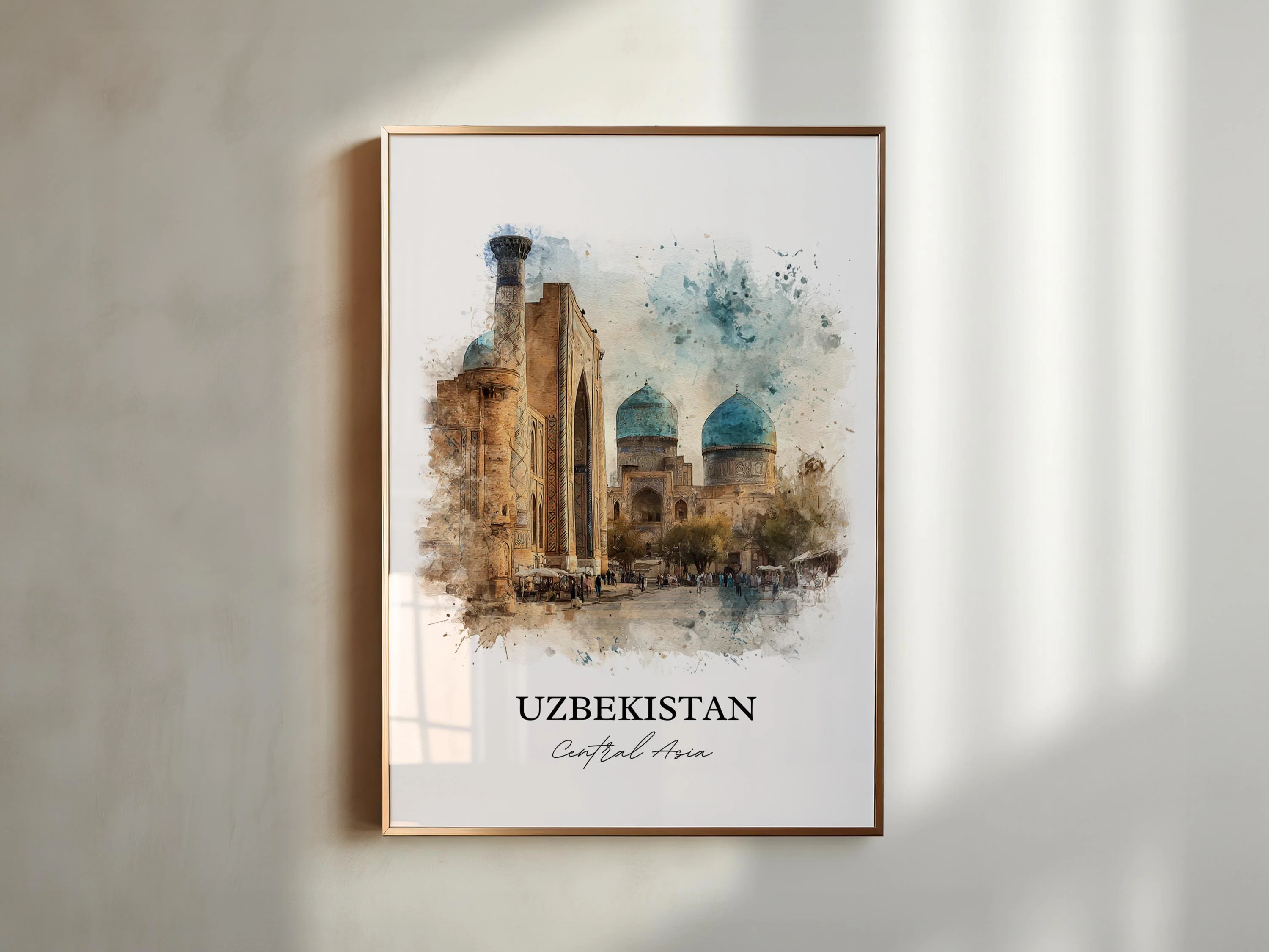 Uzbekistan, Uzbekistan – Watercolor Art Print - Image 6