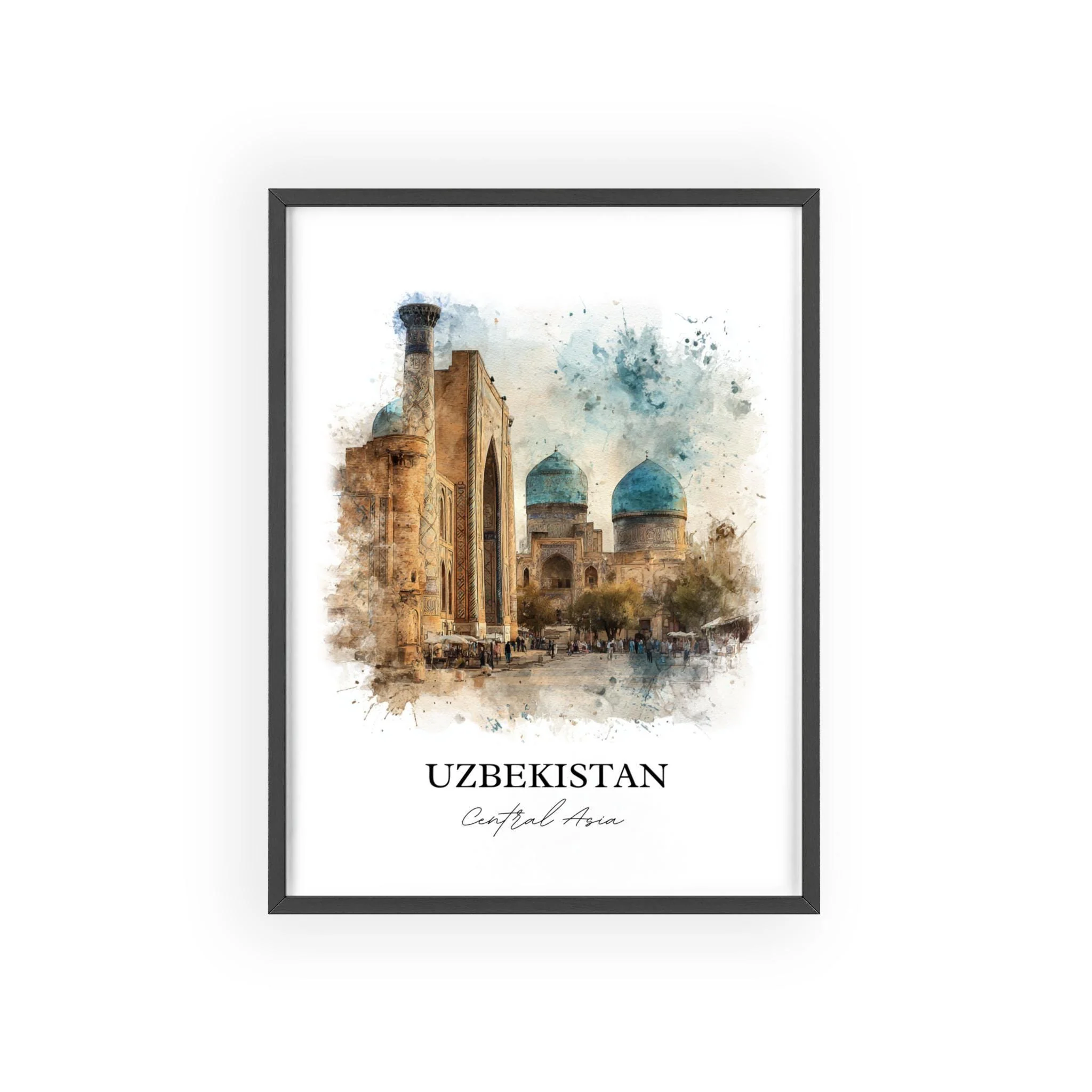Uzbekistan, Uzbekistan – Watercolor Art Print - Image 7