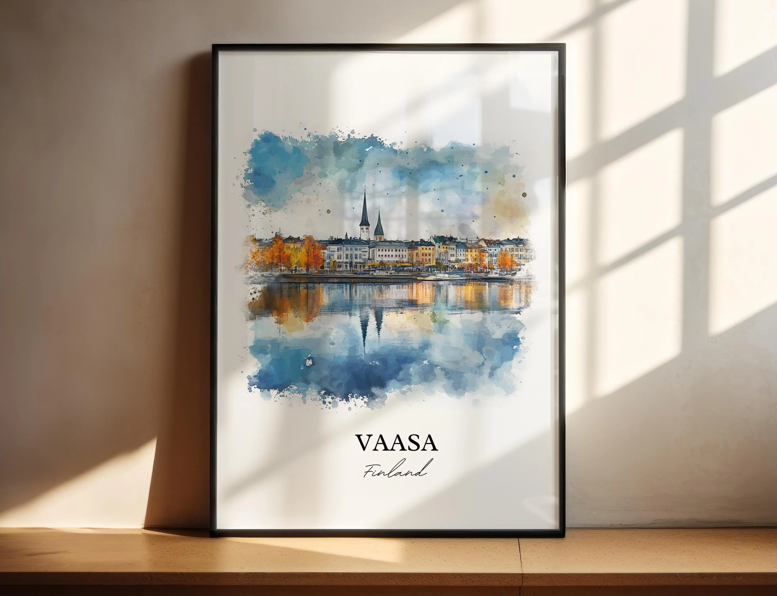 Vaasa, Finland – Watercolor Art Print