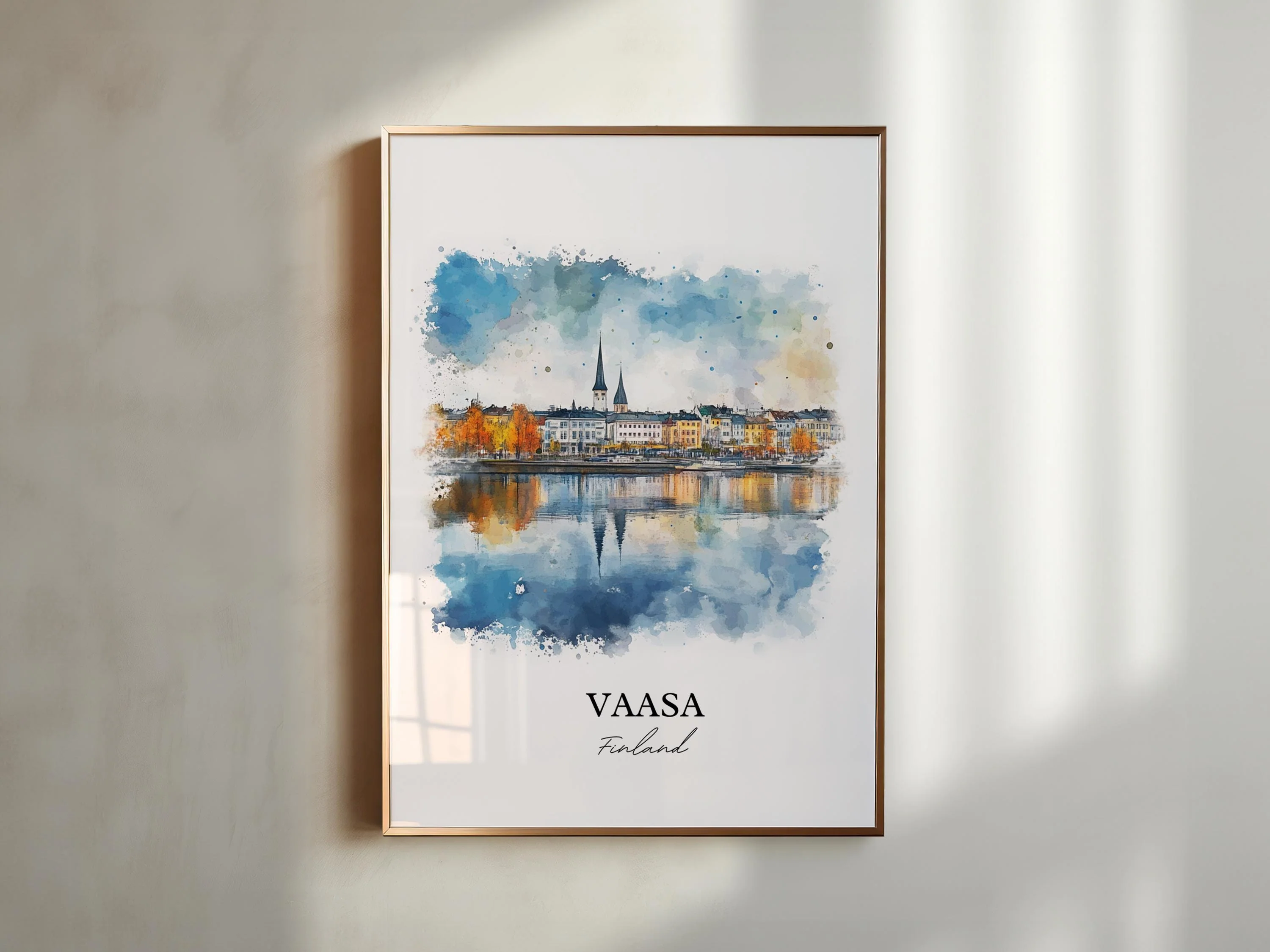 Vaasa, Finland – Watercolor Art Print - Image 4