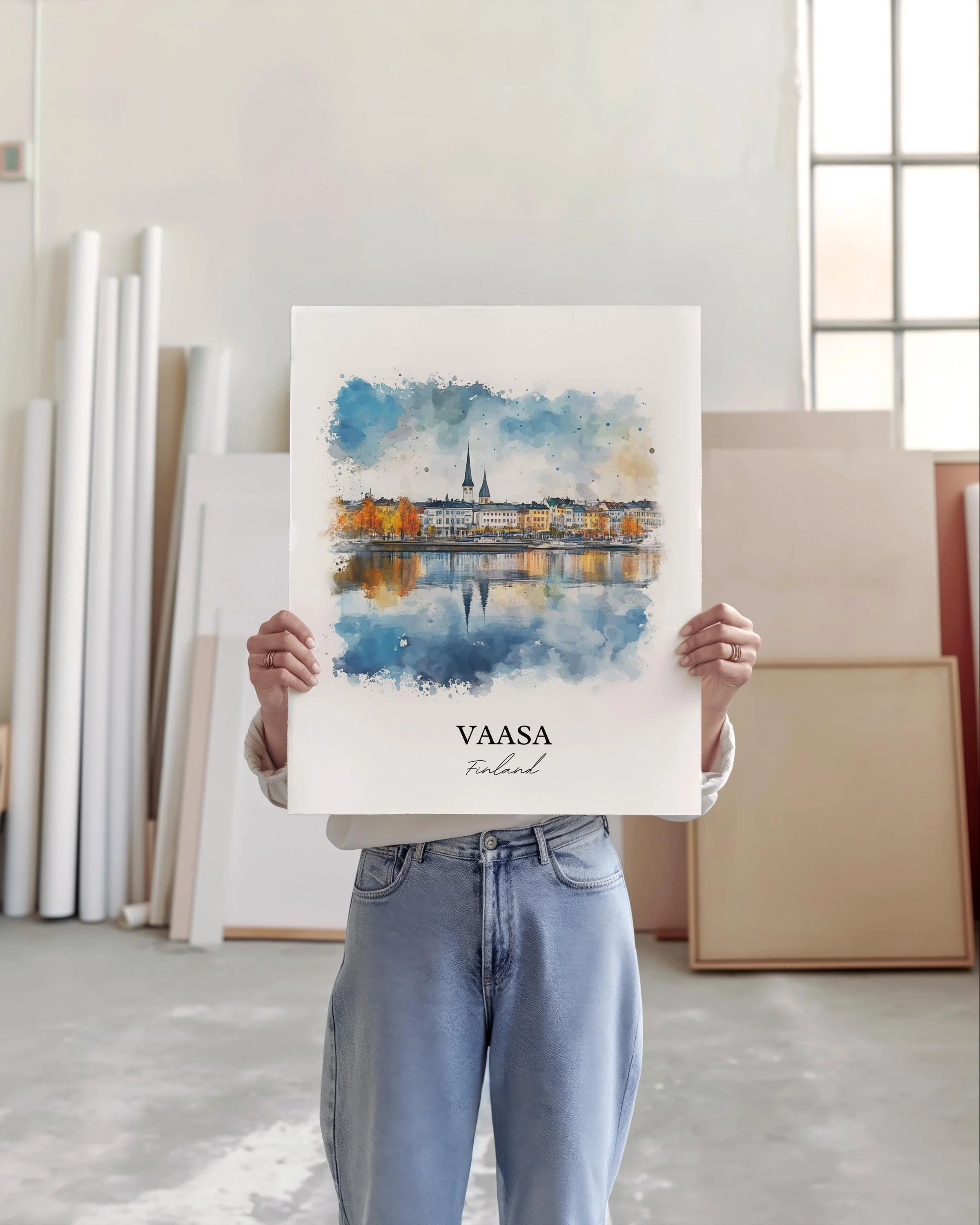 Vaasa, Finland – Watercolor Art Print - Image 6