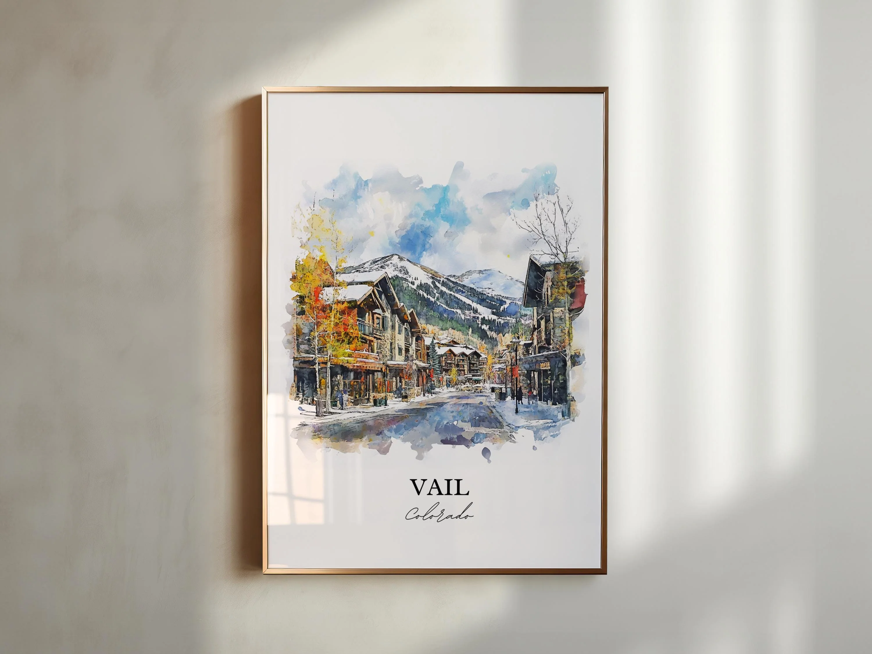 Vail, USA – Watercolor Art Print - Image 3
