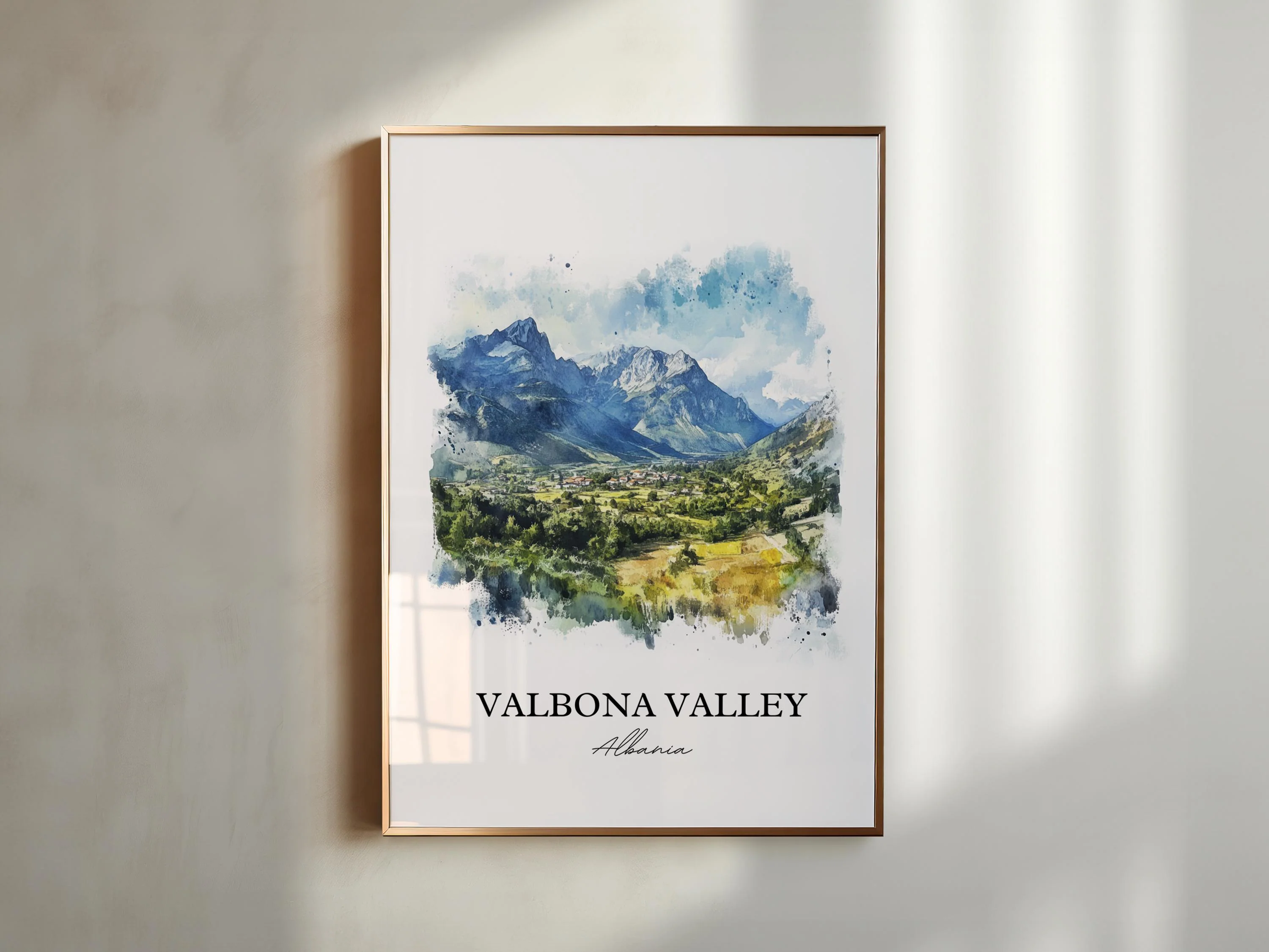 Valbona Valley, Albania – Watercolor Art Print - Image 4