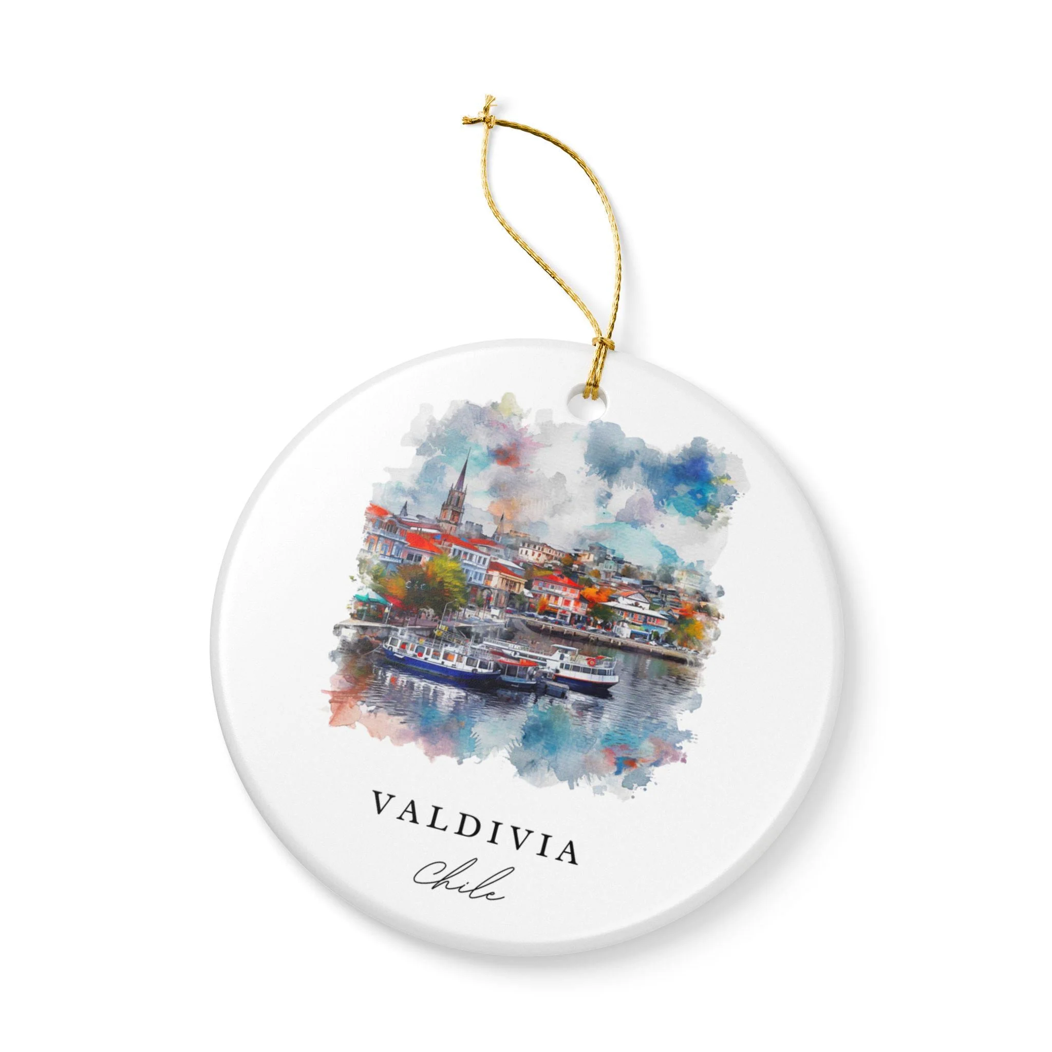 Valdivia Chile Ornament: Unique Valdivia Souvenir, Valdivia Chile Xmas Decor, and Authentic Chile Gift - Image 3