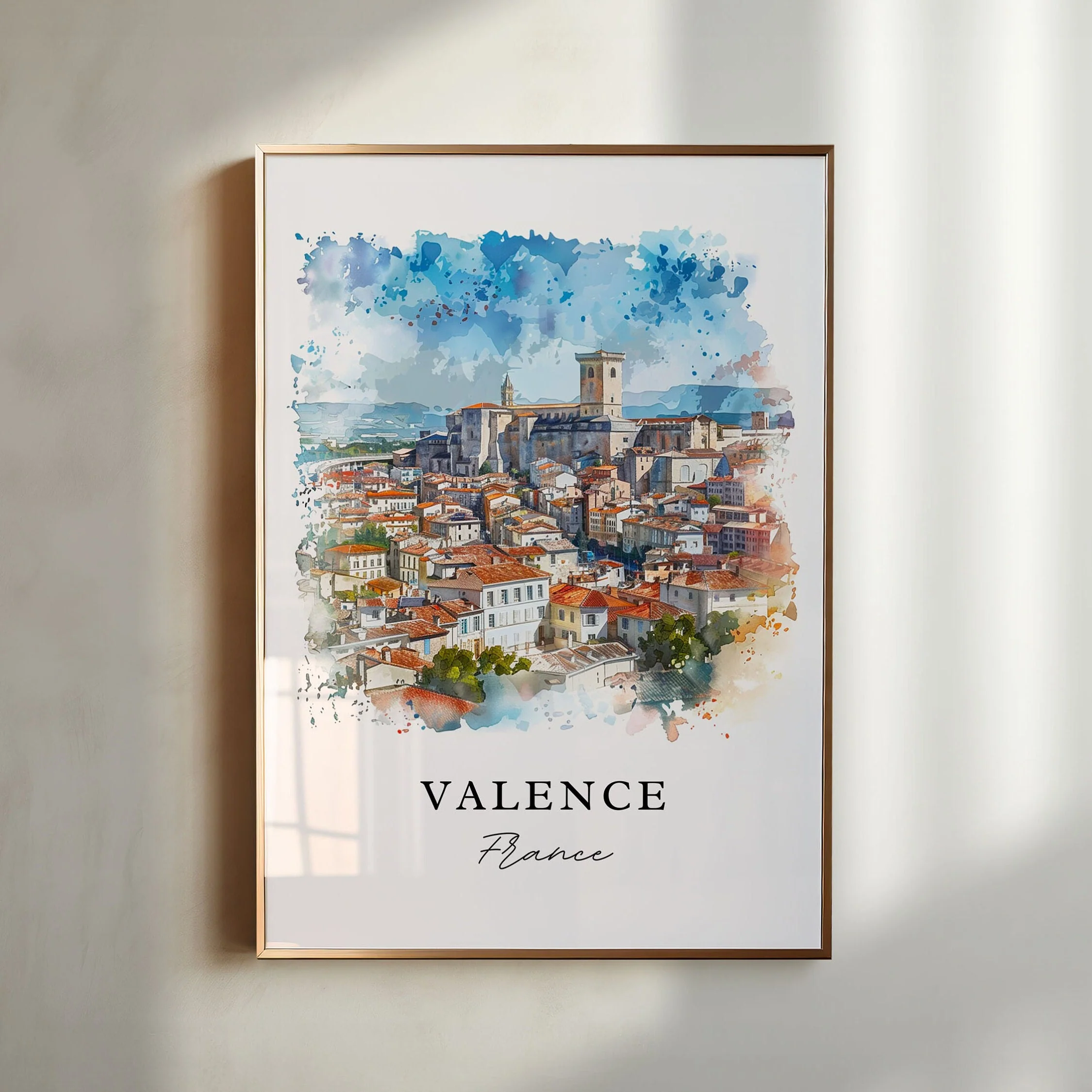Valence, France – Watercolor Art Print