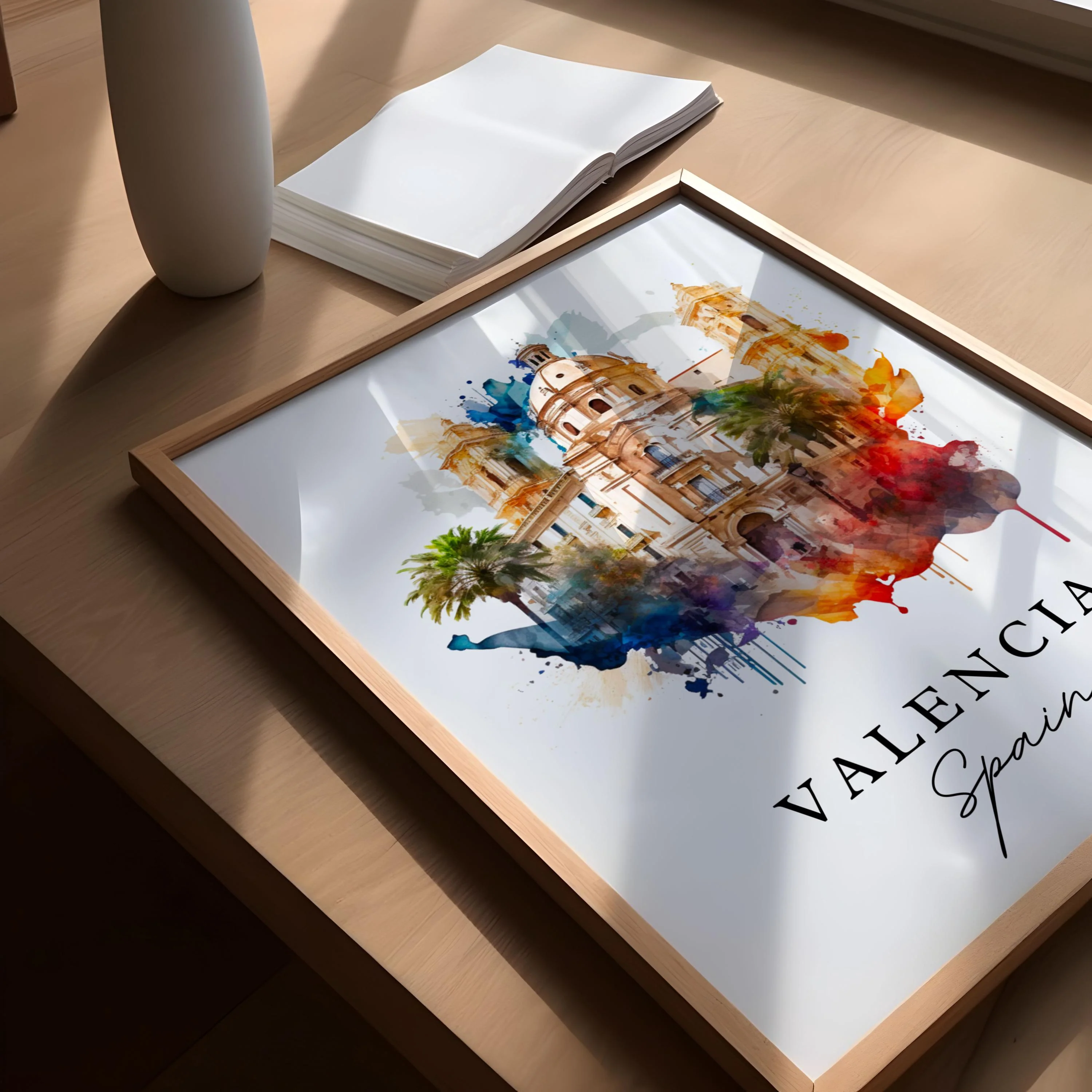 Valencia, Spain – Watercolor Art Print - Image 3
