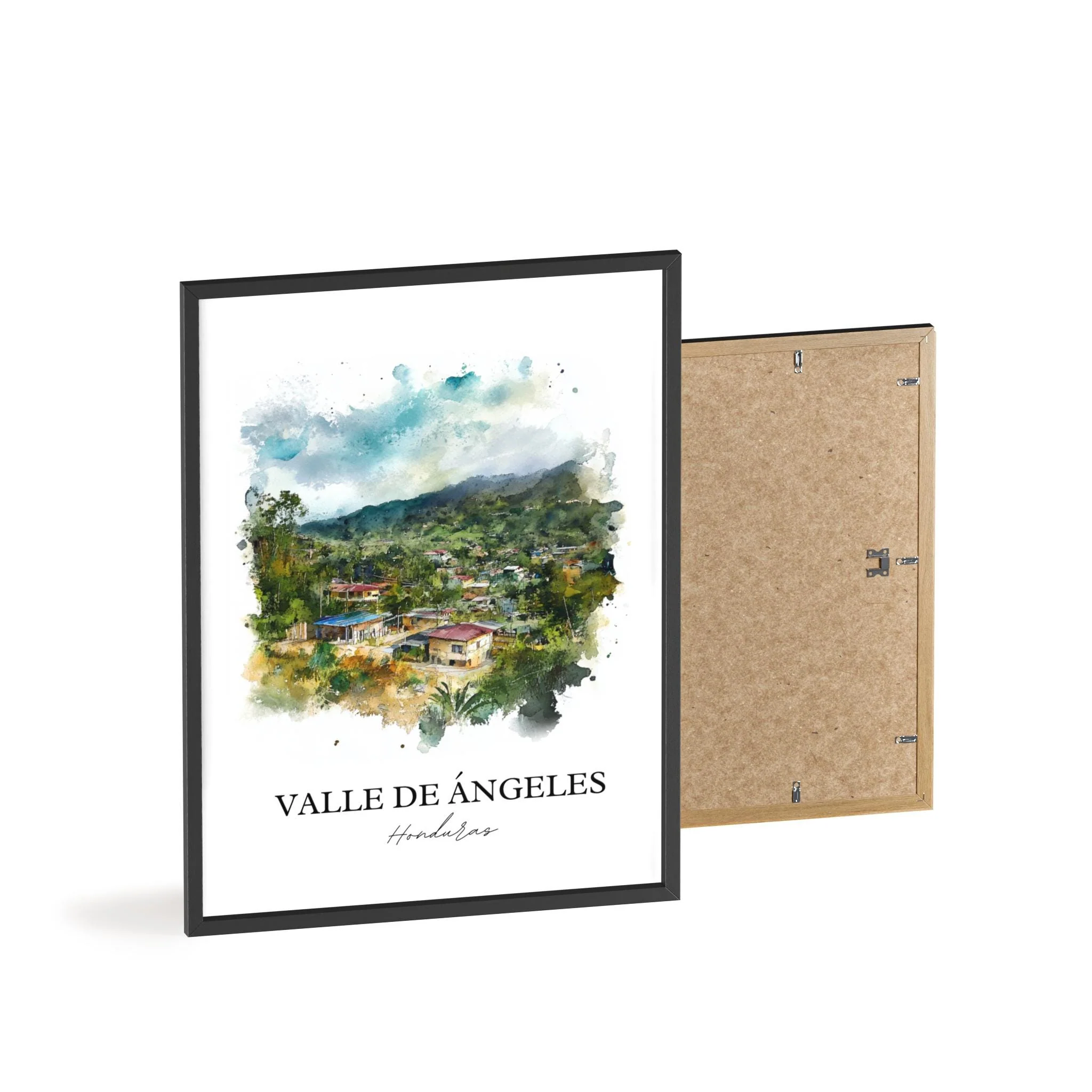 Valle de Ăngeles, Honduras â Watercolor Art Print - Image 8