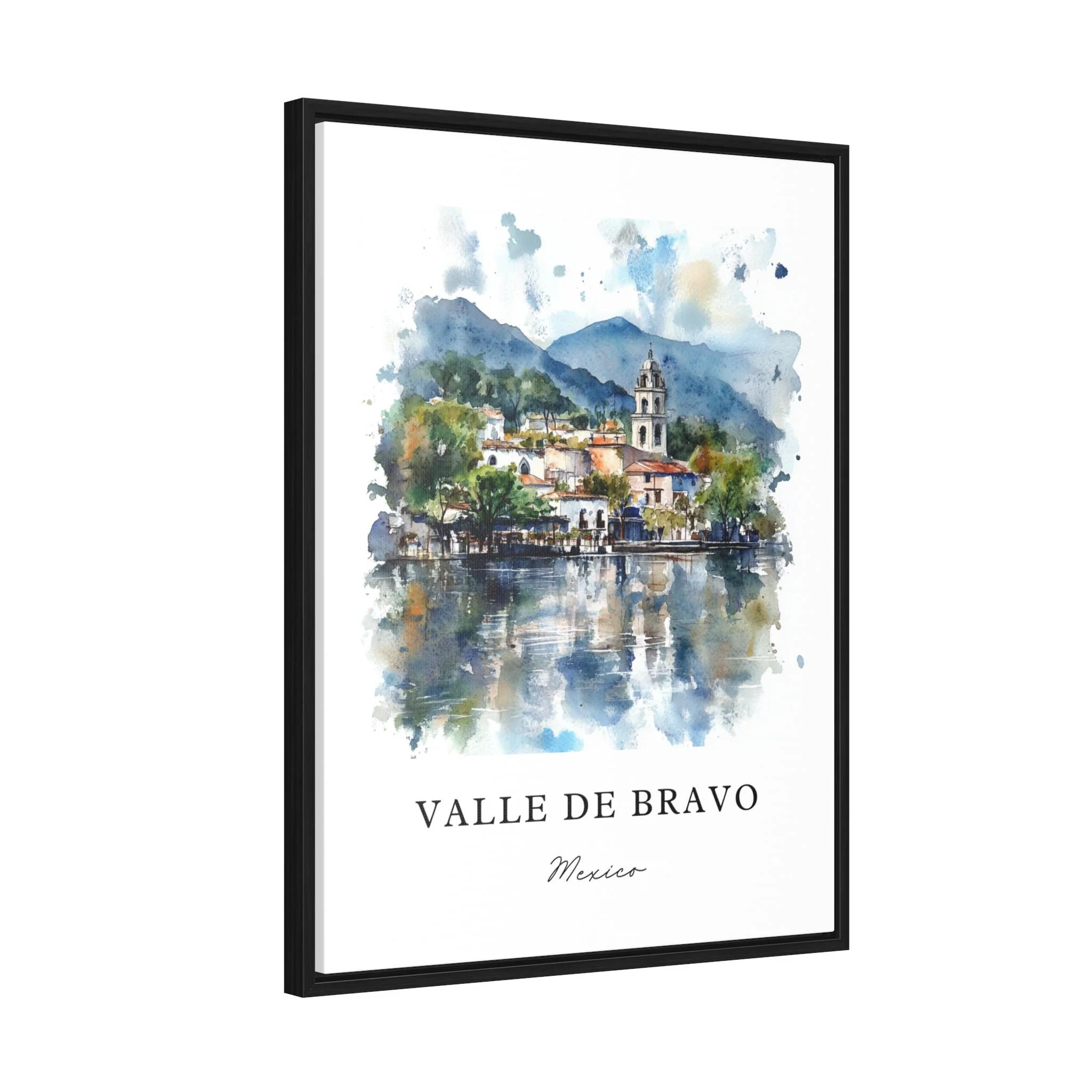 Valle De Bravo, Mexico – Watercolor Art Print - Image 7
