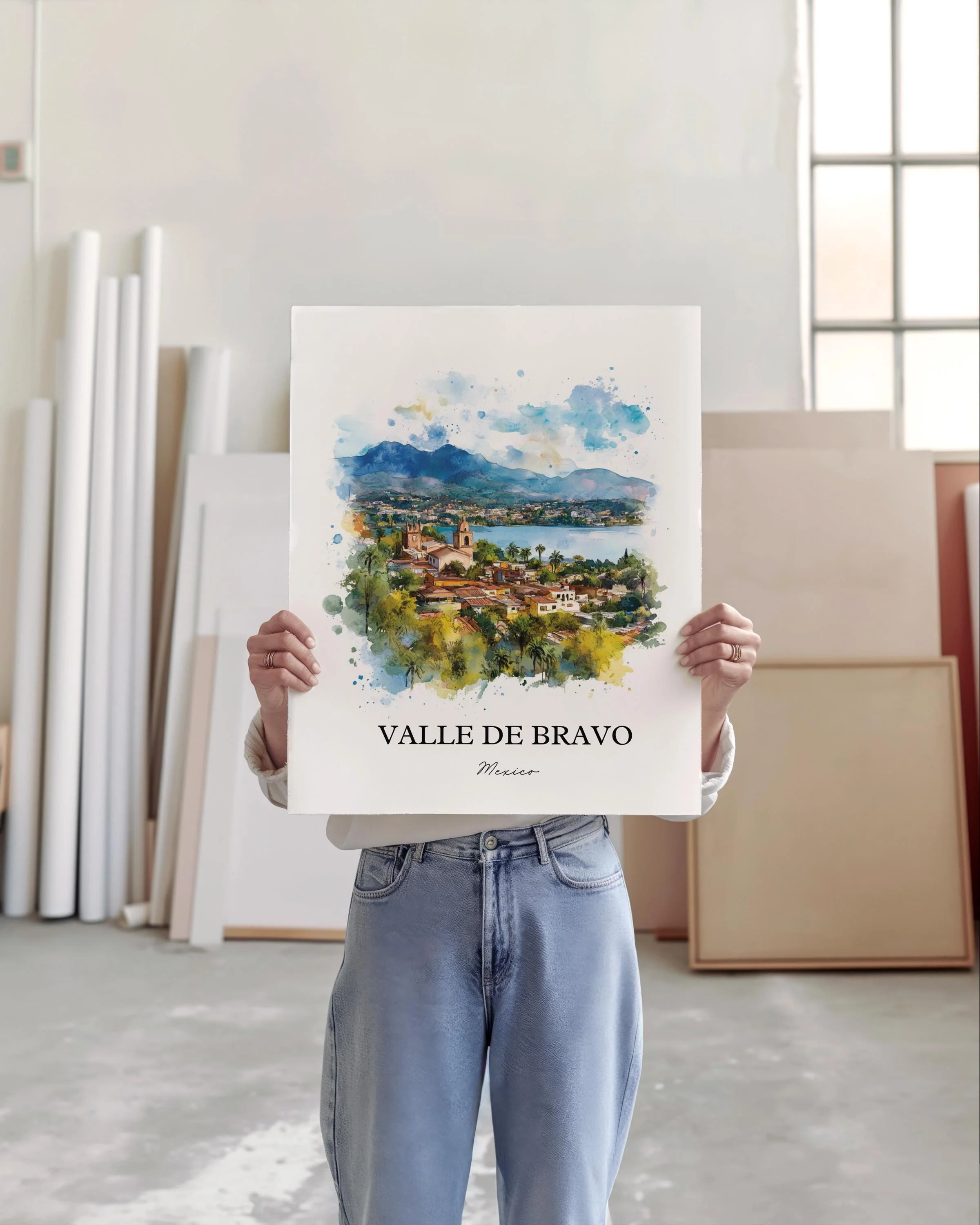 Valle de Bravo, Mexico – Watercolor Art Print - Image 5