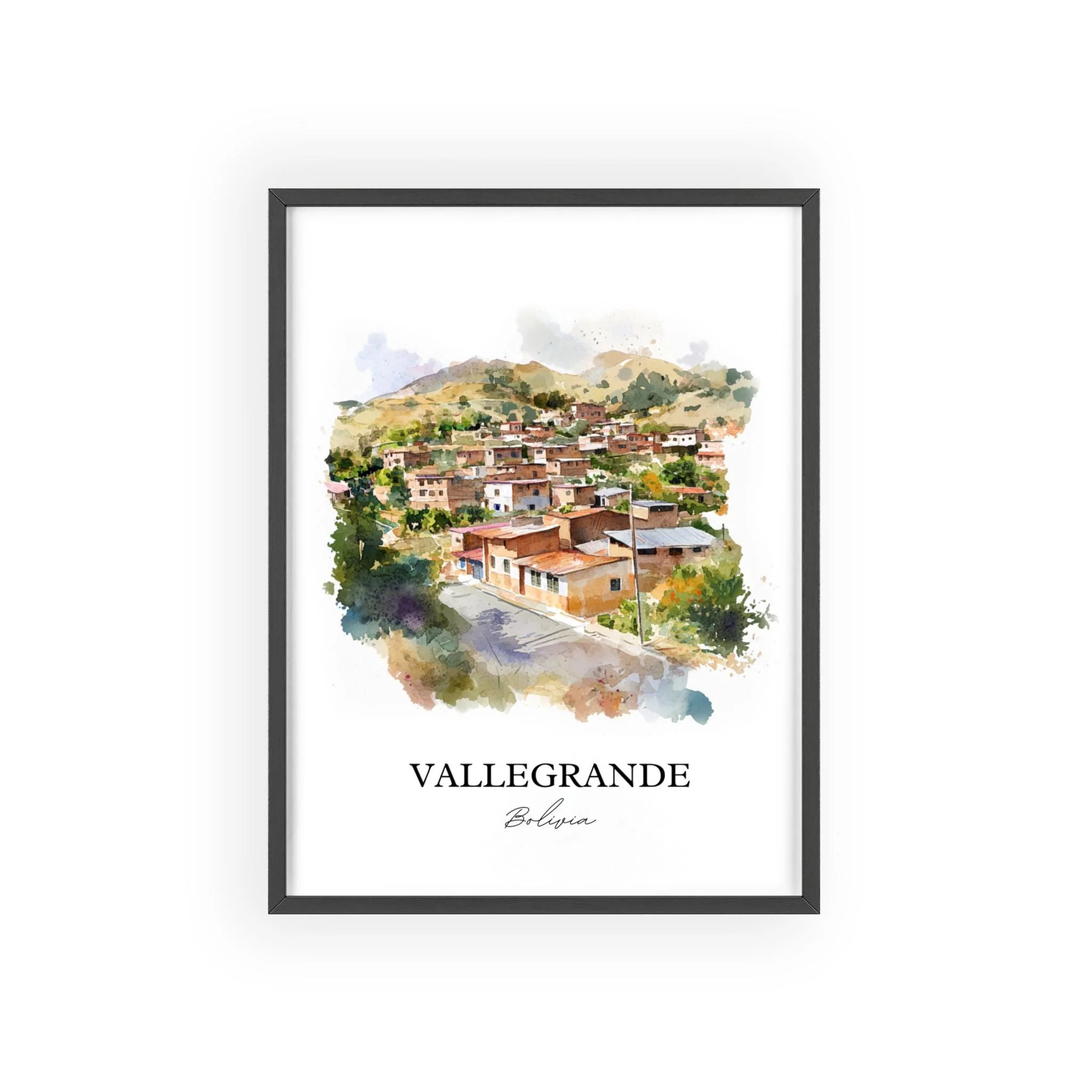 Vallegrande, Bolivia – Watercolor Art Print - Image 7