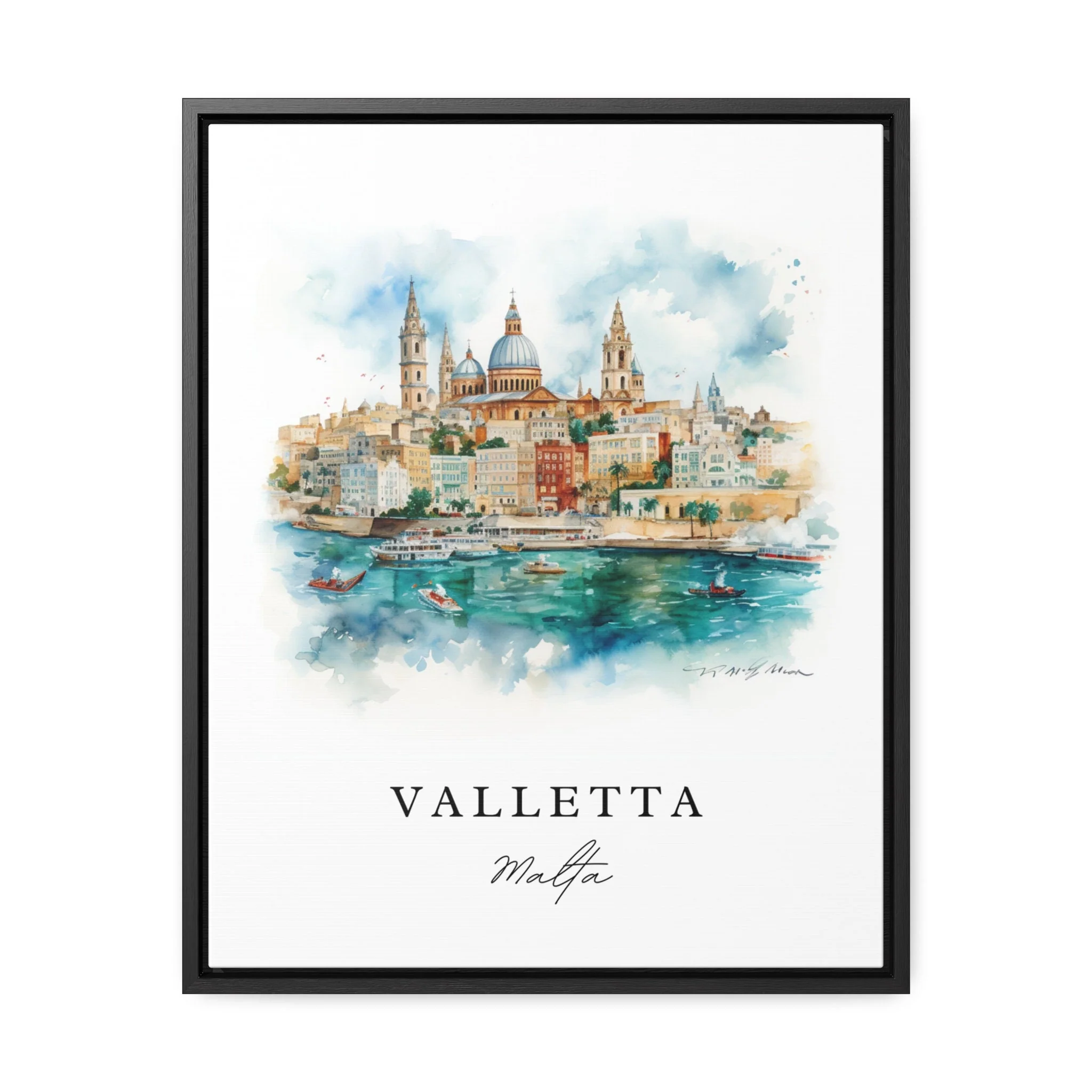 Valletta, Malta – Watercolor Art Print - Image 5