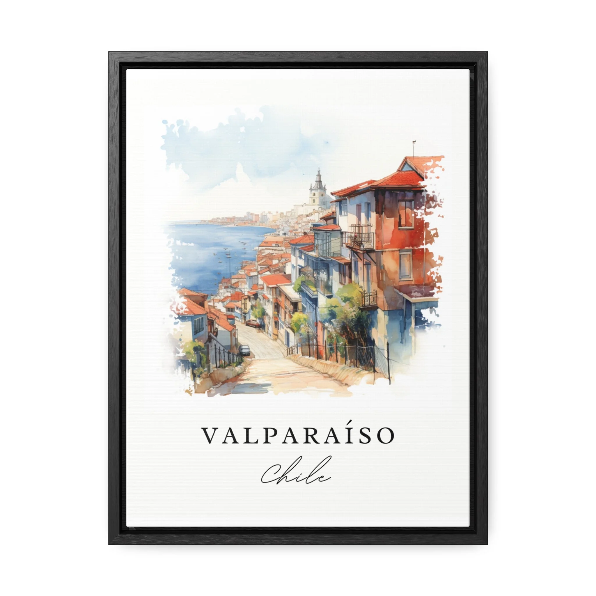 Valparaíso, Chile – Watercolor Art Print - Image 6