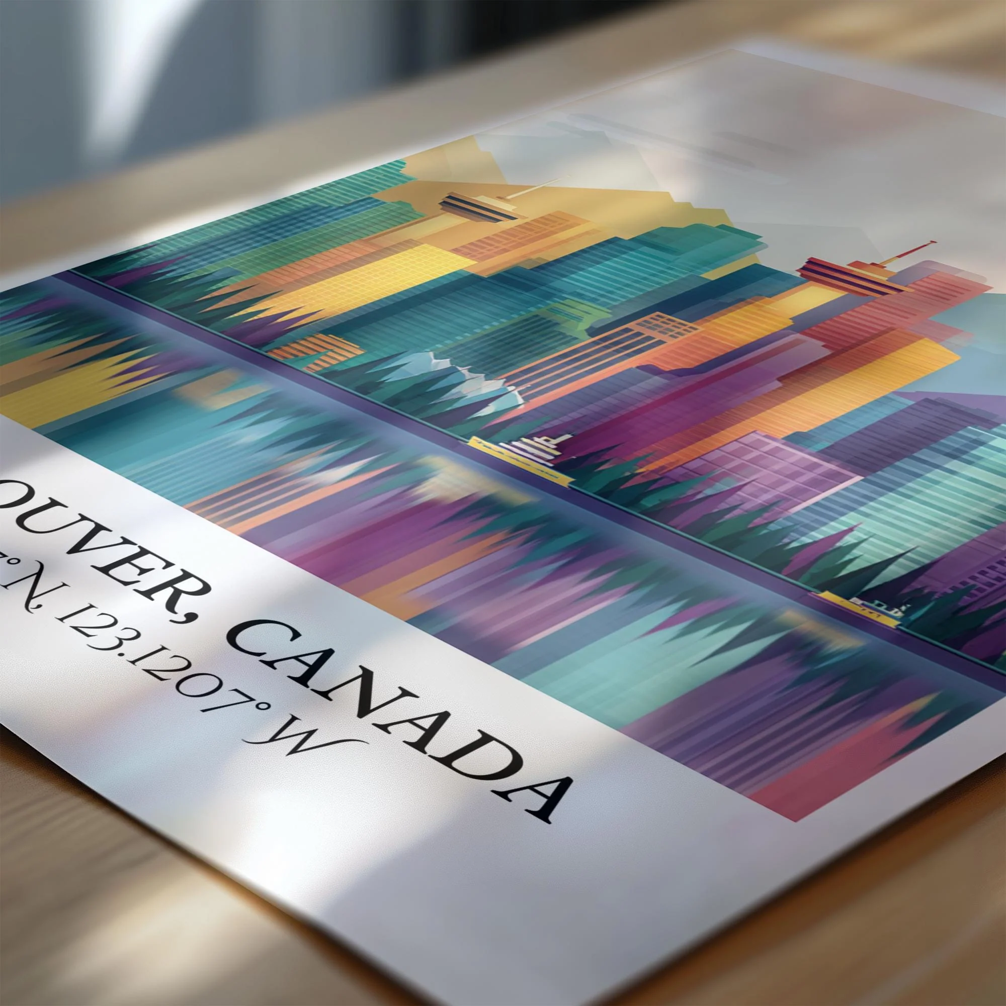 Vancouver, Canada – Watercolor Art Print - Image 2
