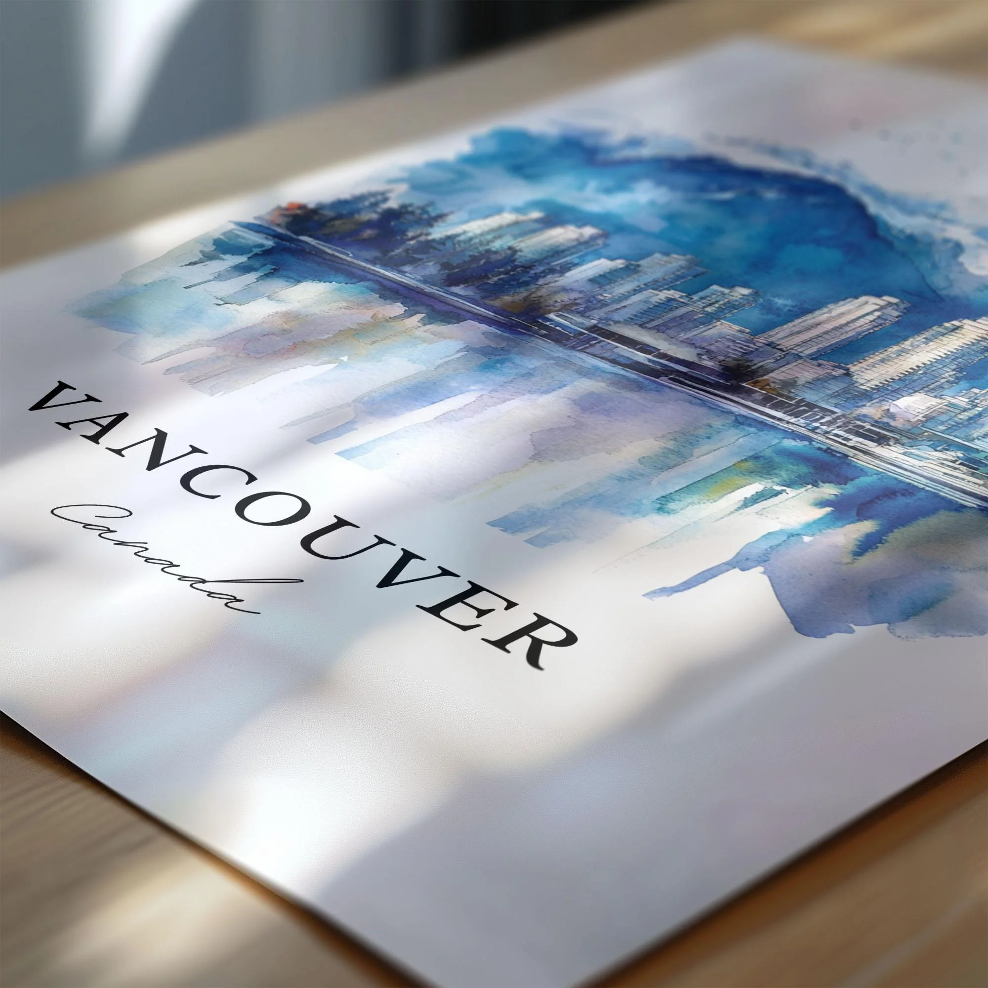 Vancouver, Canada – Watercolor Art Print - Image 3
