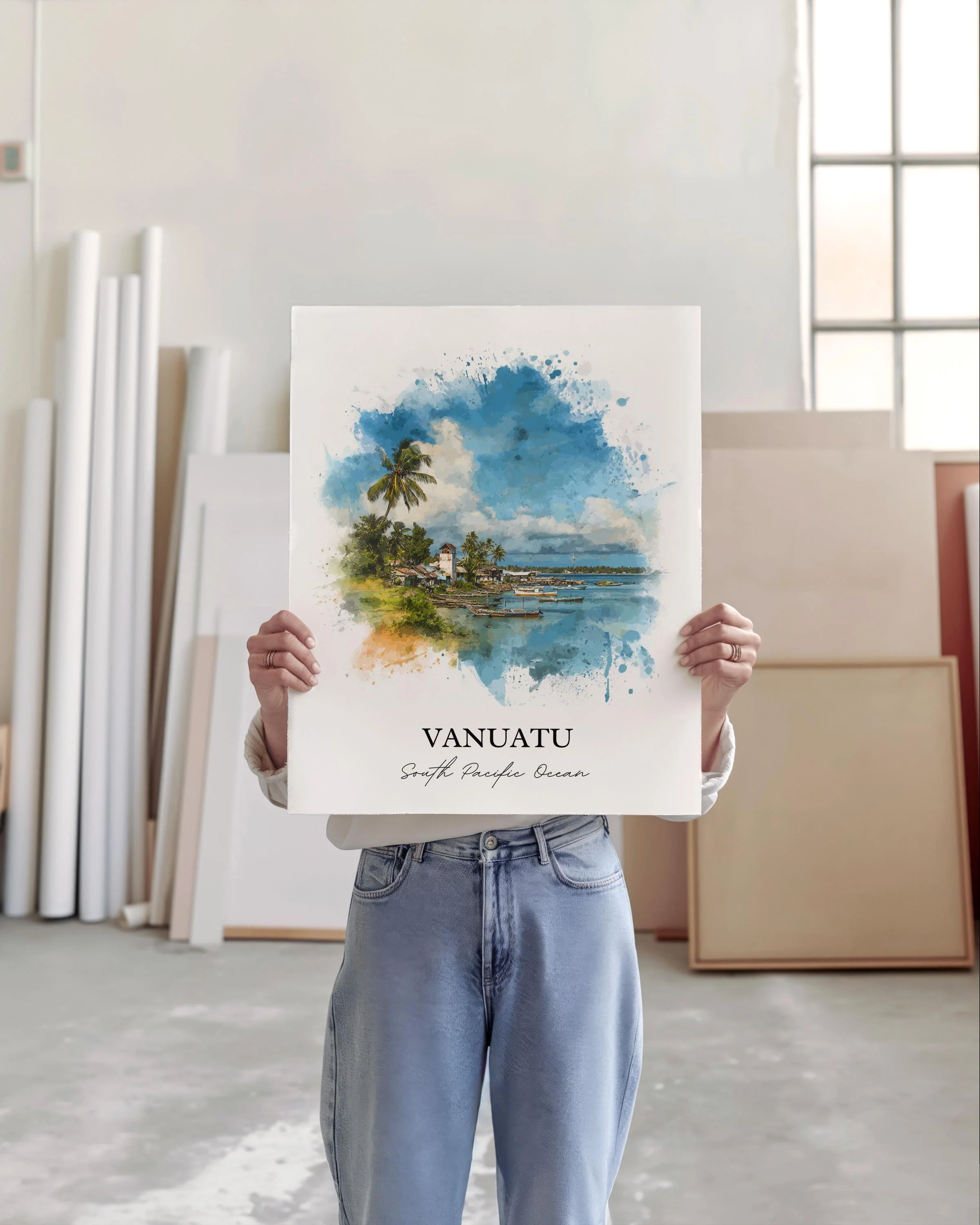 Vanuatu, Vanuatu – Watercolor Art Print - Image 3