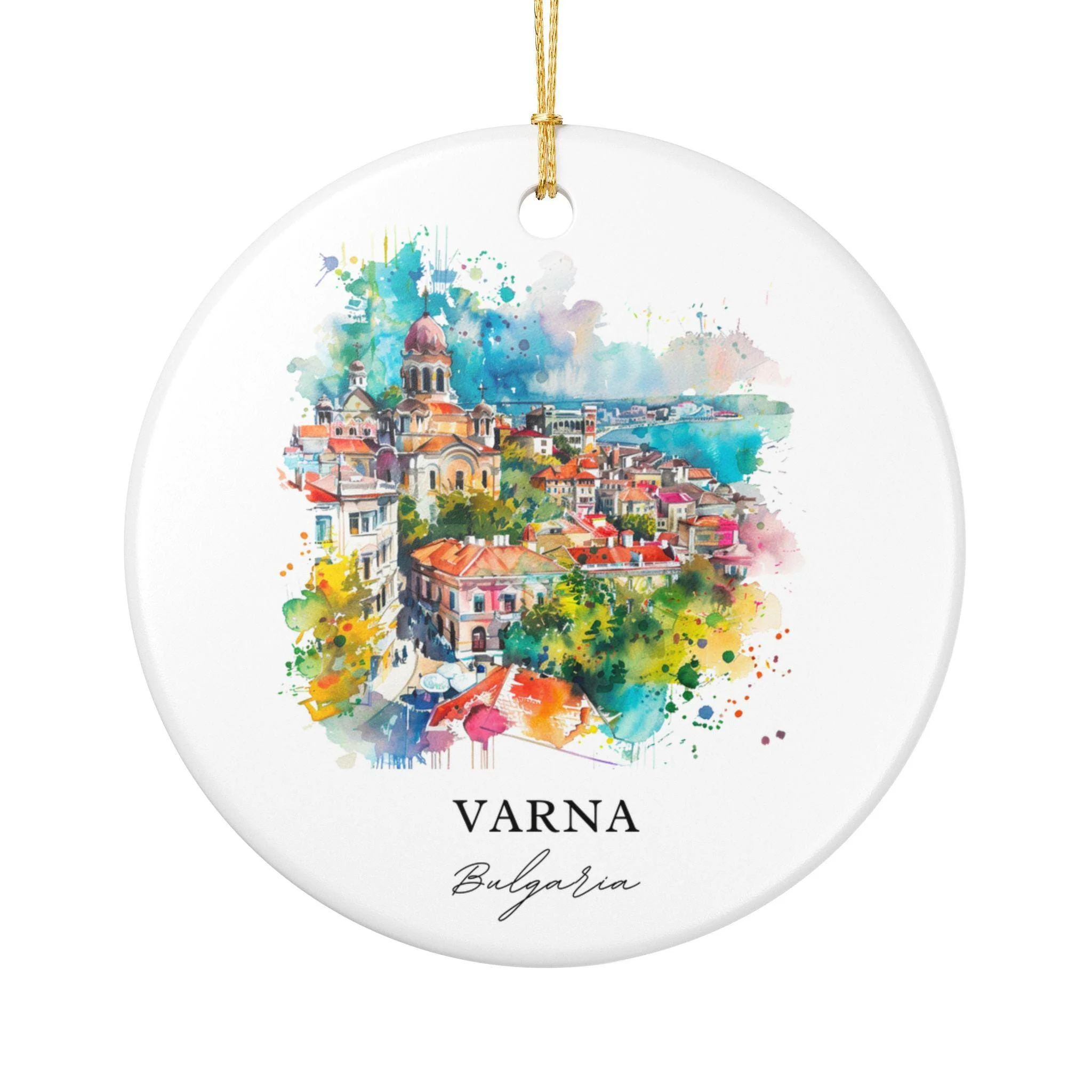 Varna Bulgaria Ornament: Unique Varna Souvenir, Varna Xmas Decor, and Authentic Varna Bulgaria Gift
