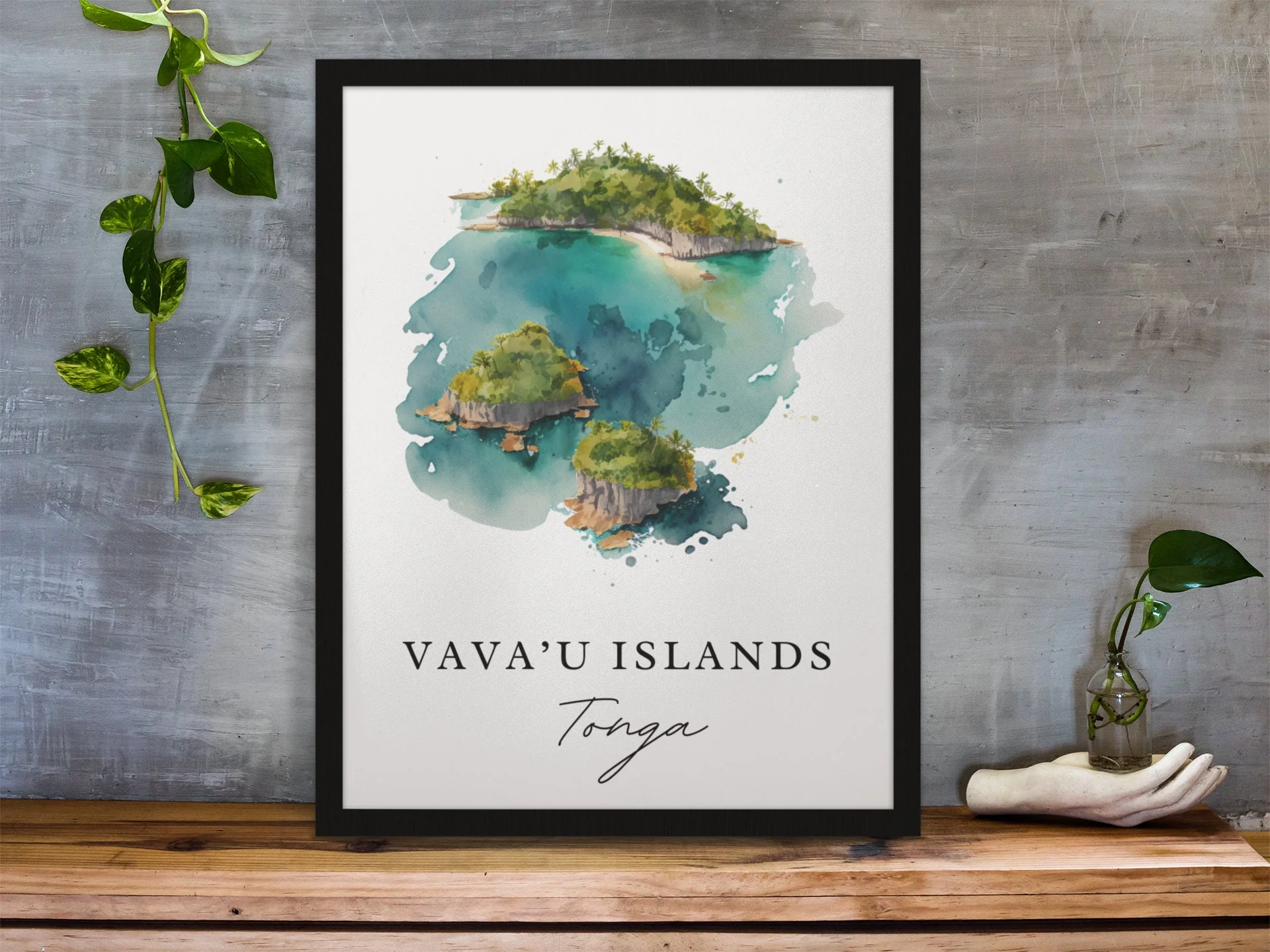 Vavau Island, Tonga – Watercolor Art Print - Image 5