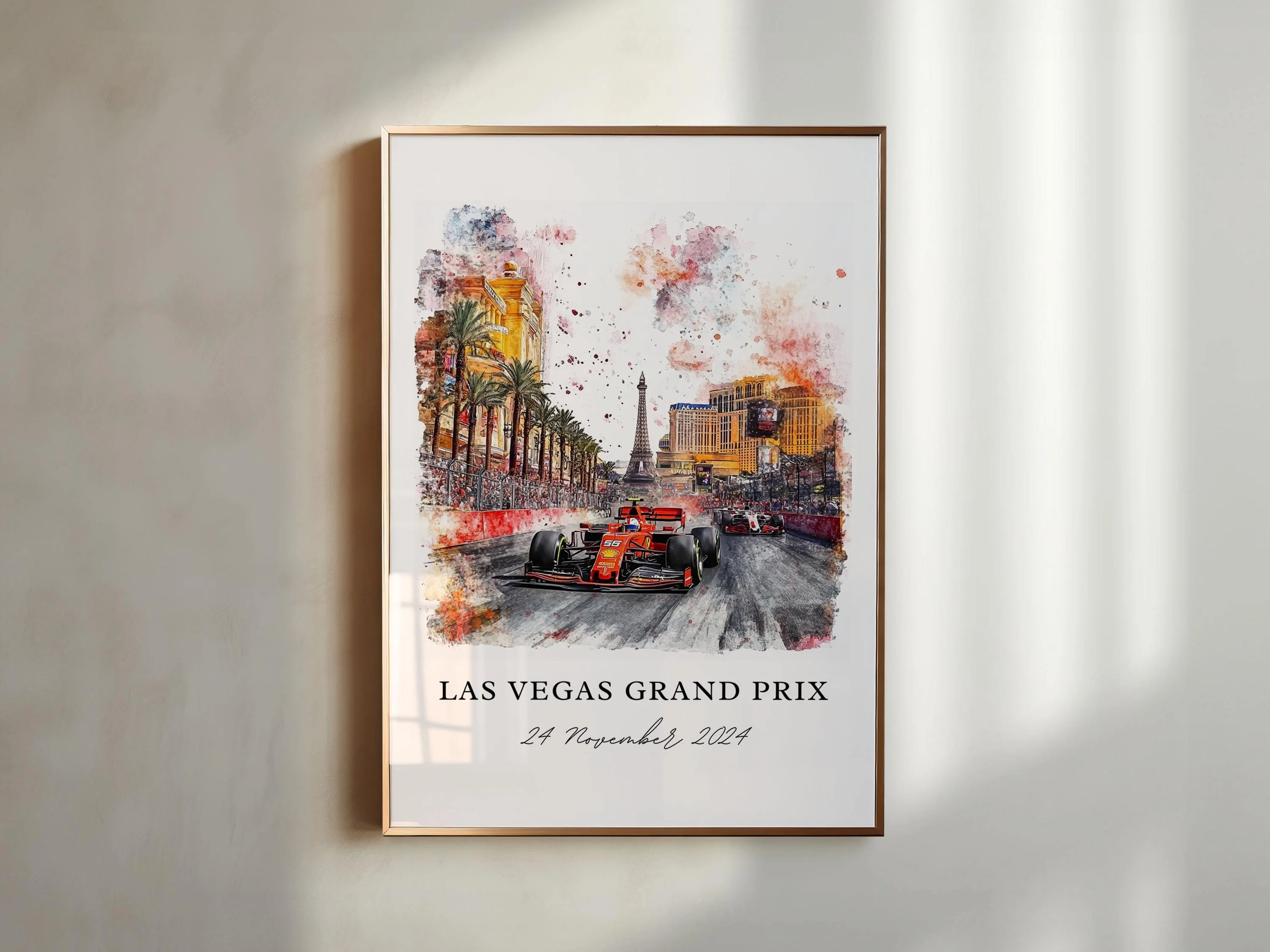 Las Vegas, USA – Watercolor Art Print - Image 3