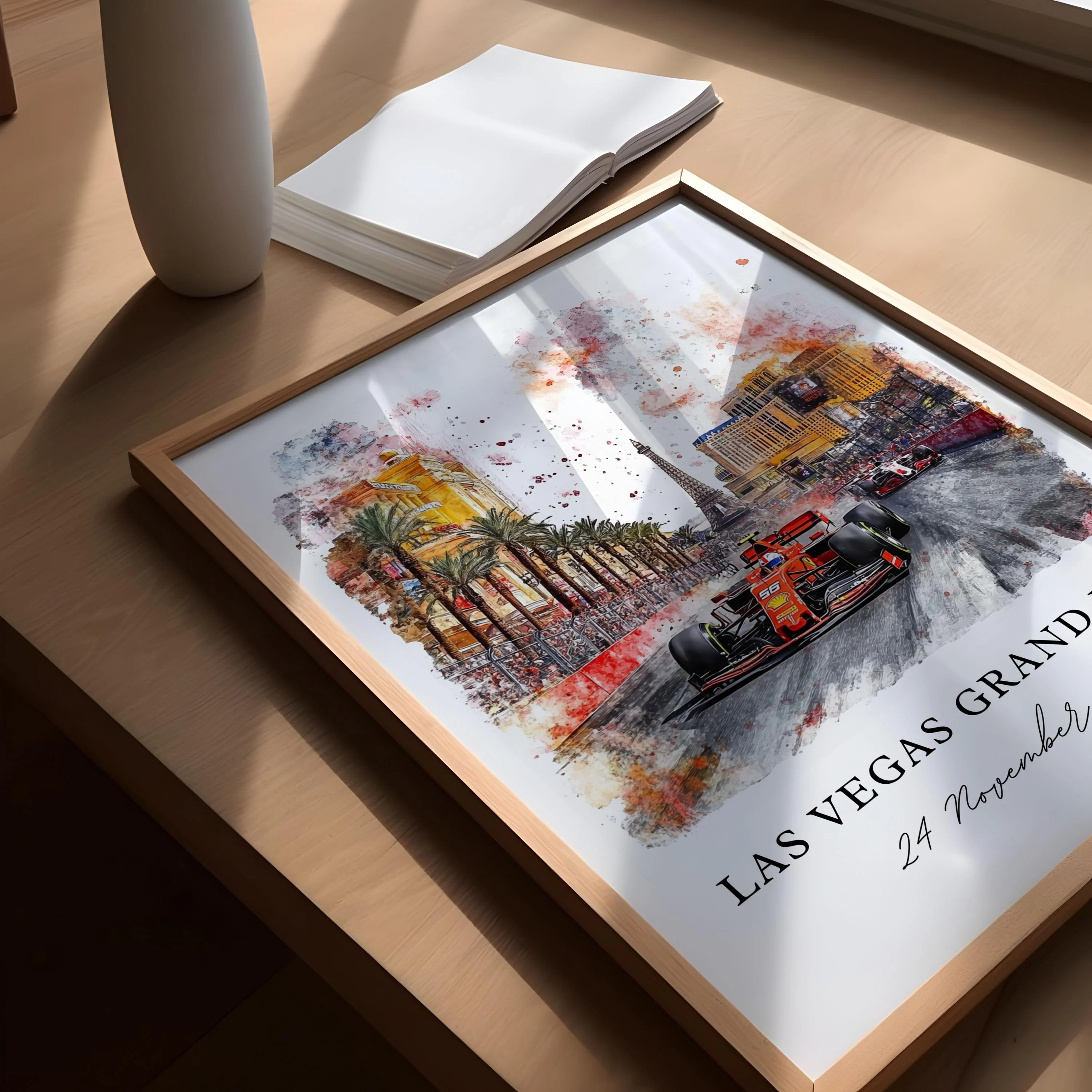Las Vegas, USA – Watercolor Art Print - Image 4