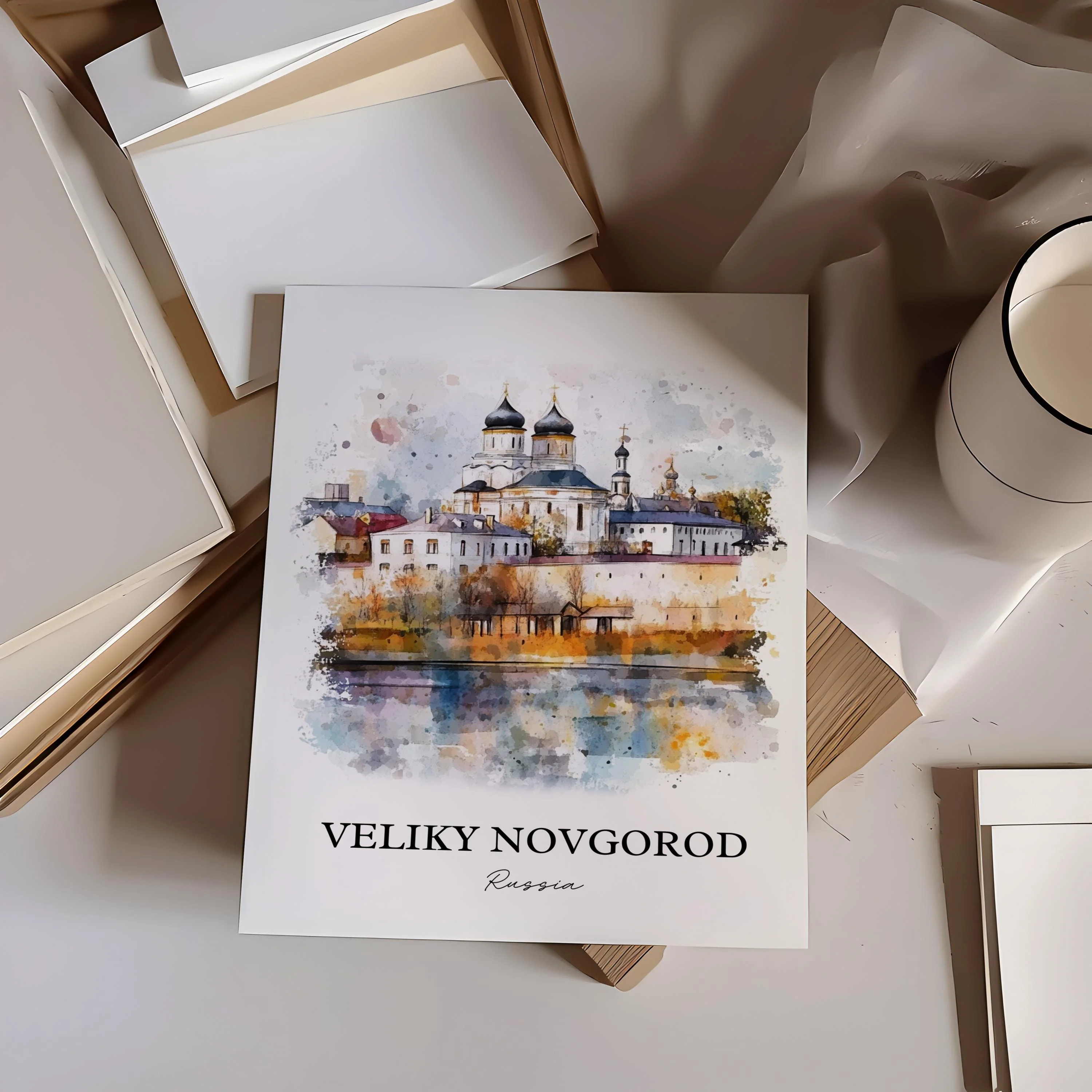Veliky Novgorod, Russia – Watercolor Art Print - Image 4