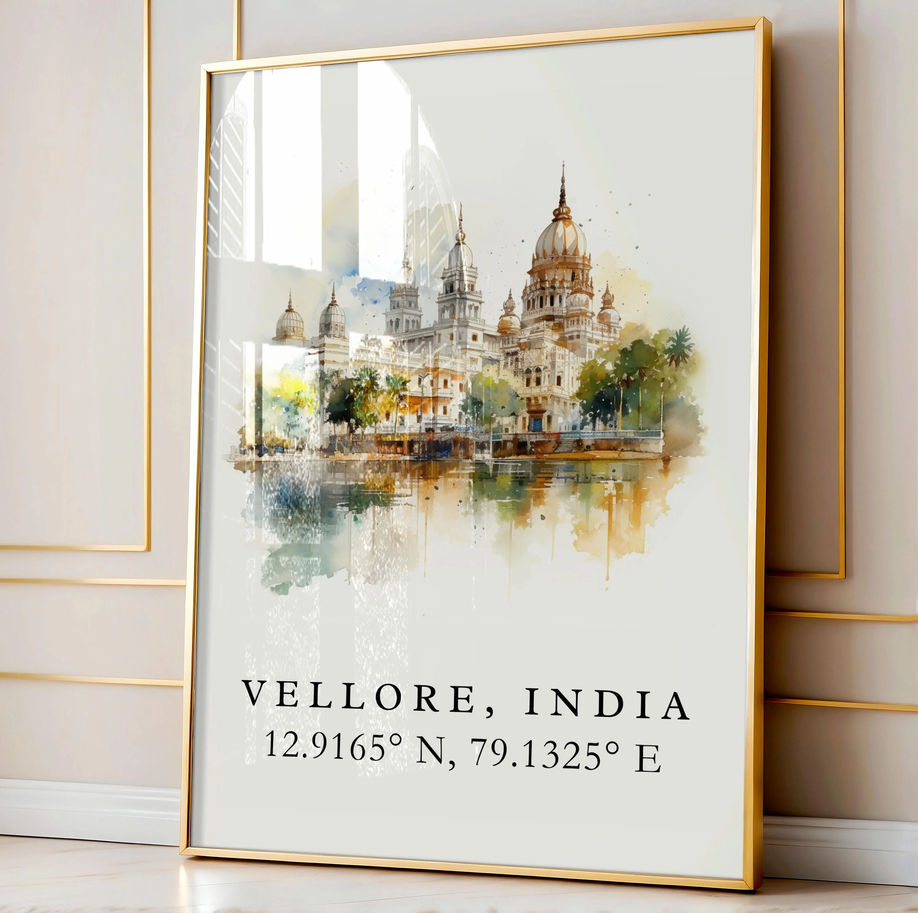 Vellore, India – Watercolor Art Print - Image 5