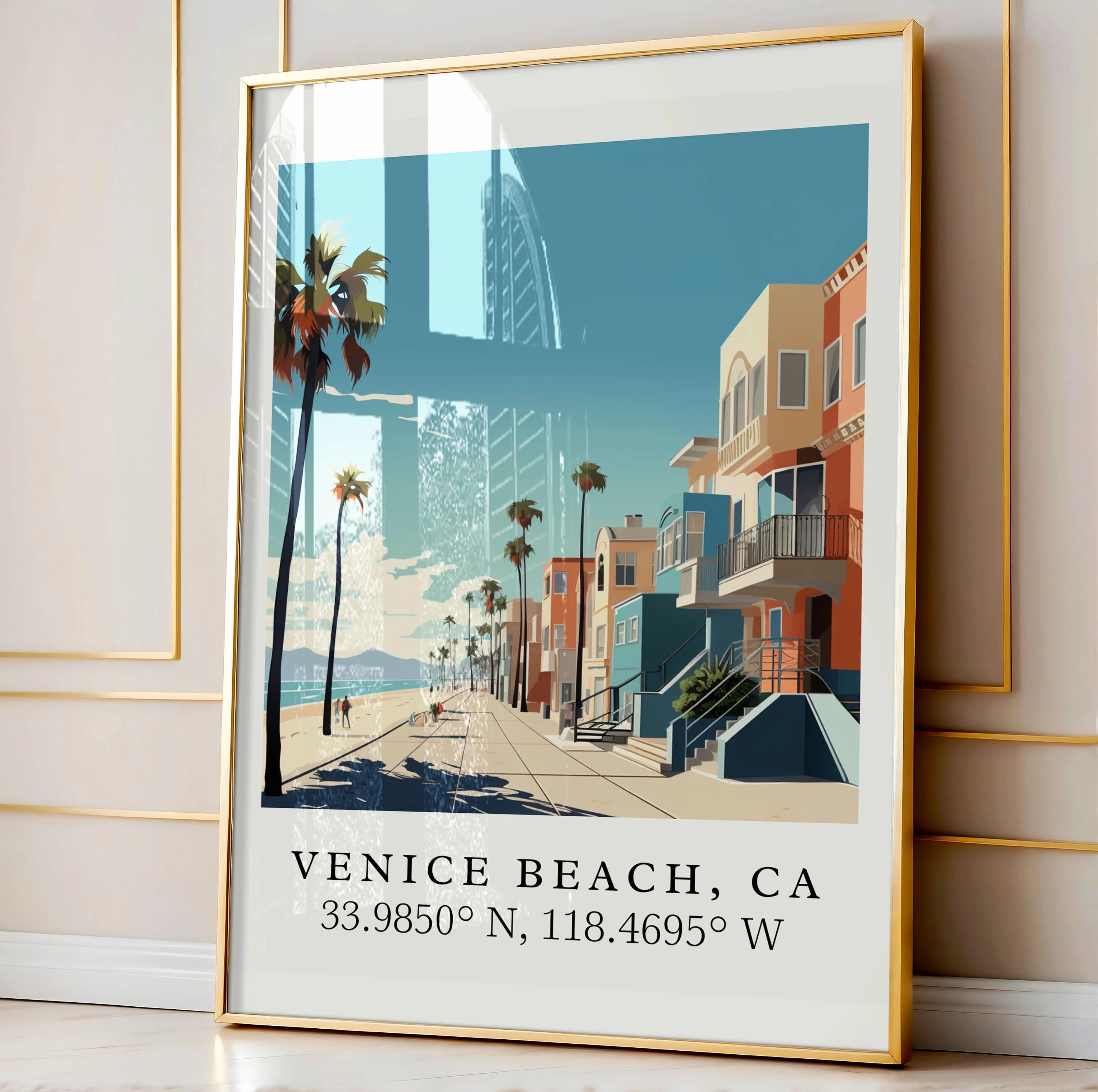 Venice Beach, California – Watercolor Art Print - Image 4