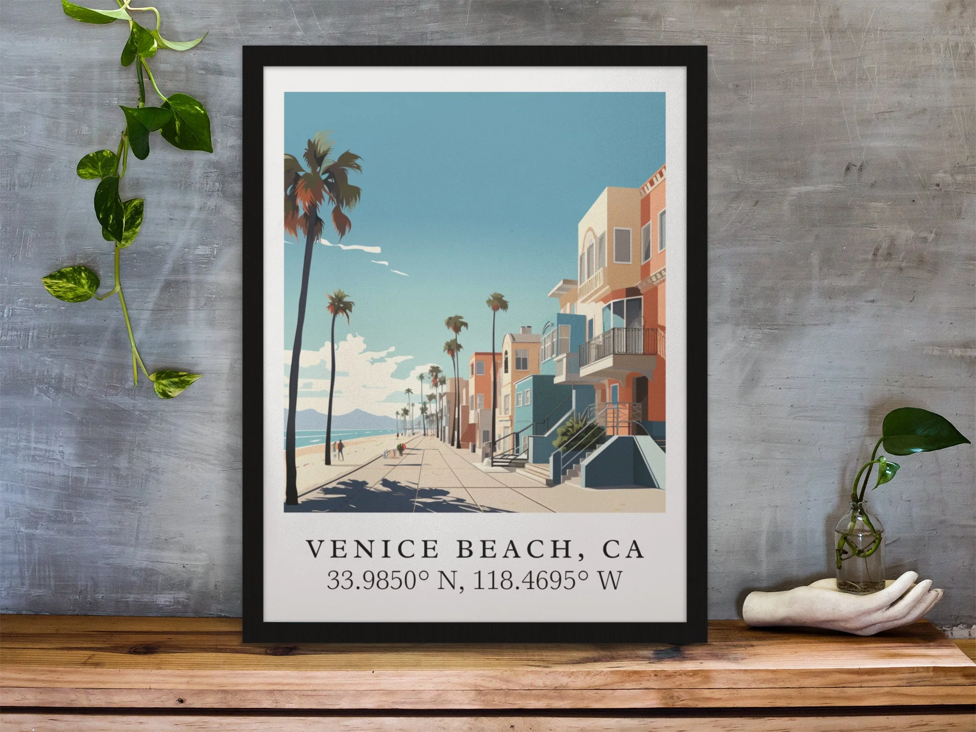 Venice Beach, California – Watercolor Art Print - Image 5