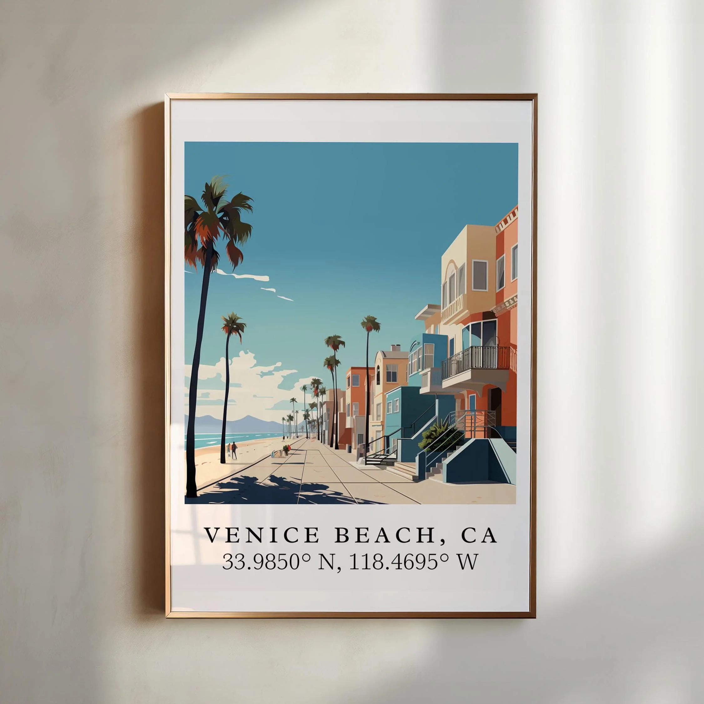 Venice Beach, California – Watercolor Art Print