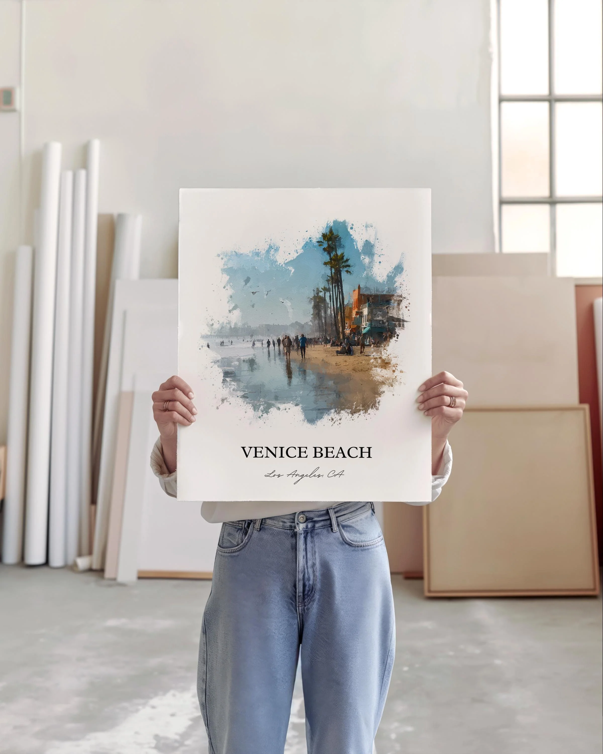 Venice Beach, California – Watercolor Art Print - Image 6