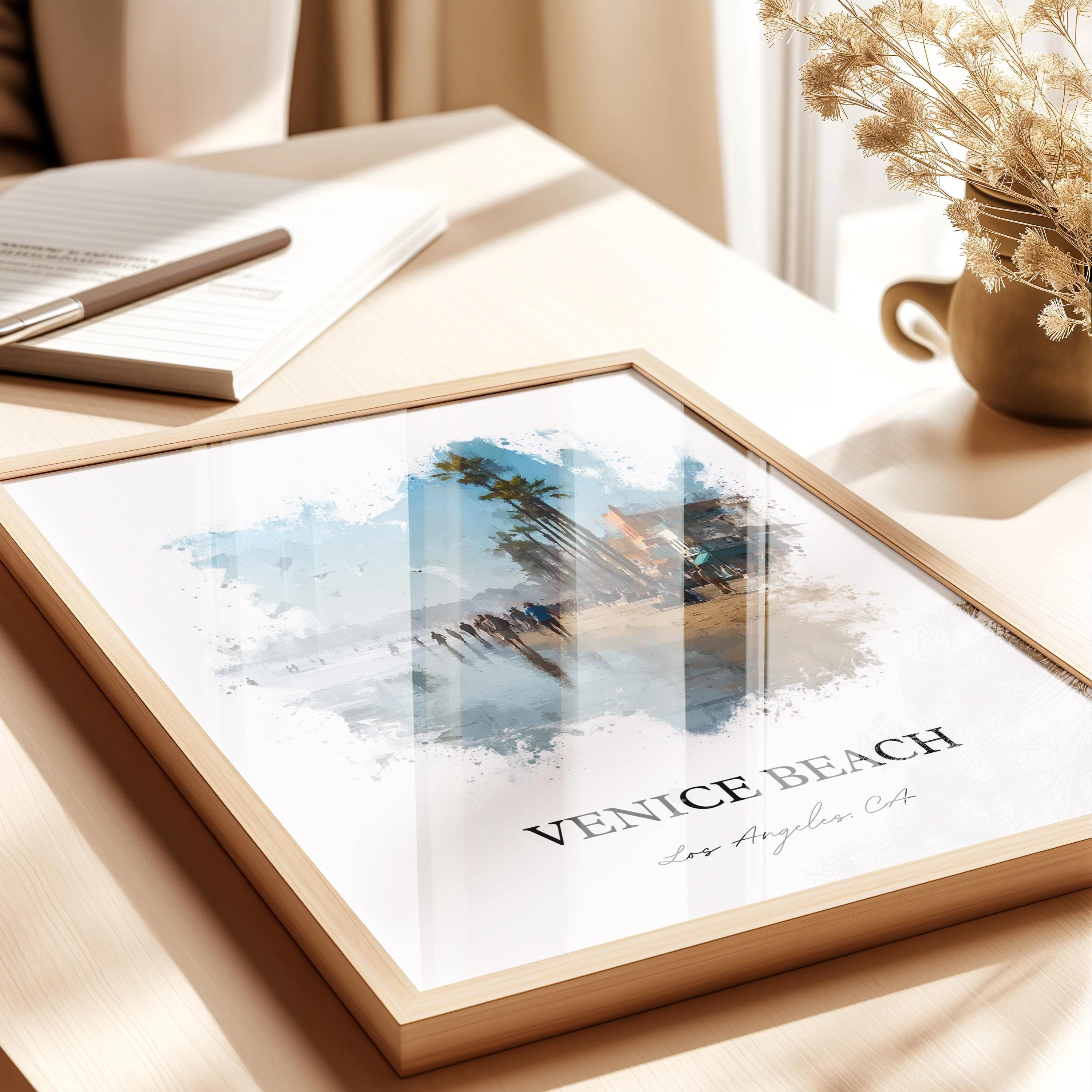 Venice Beach, California – Watercolor Art Print - Image 8