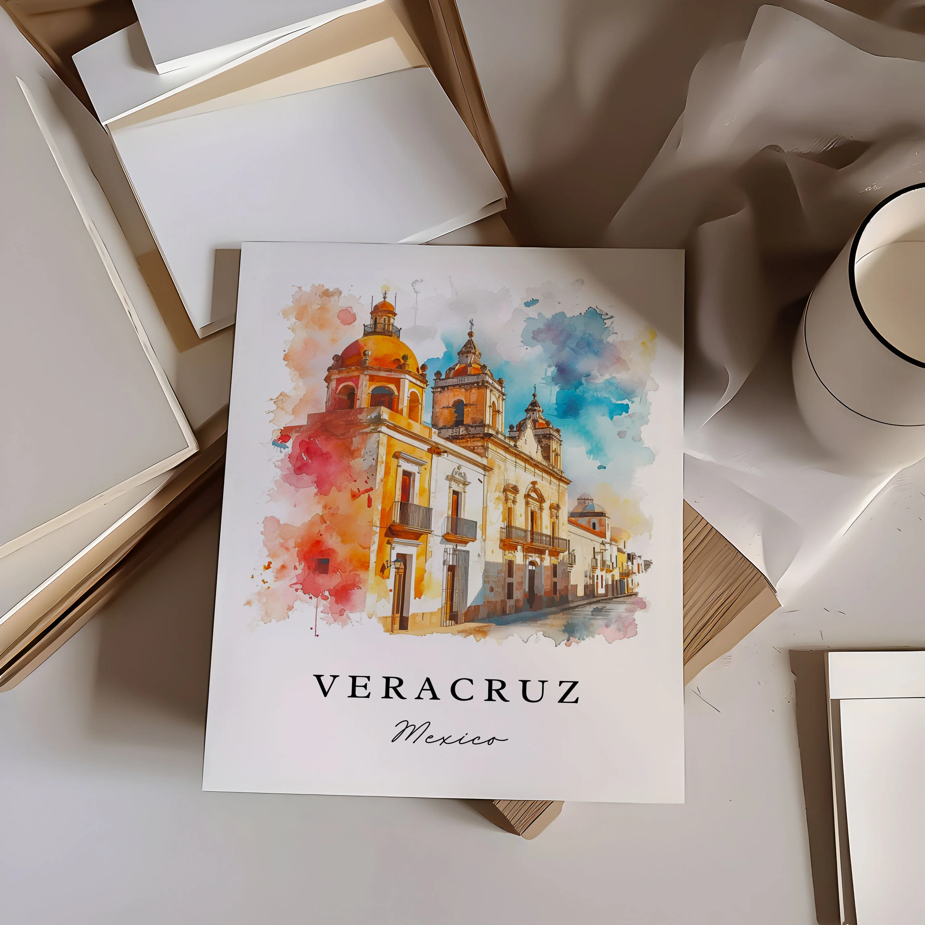 Veracruz, Mexico – Watercolor Art Print - Image 2