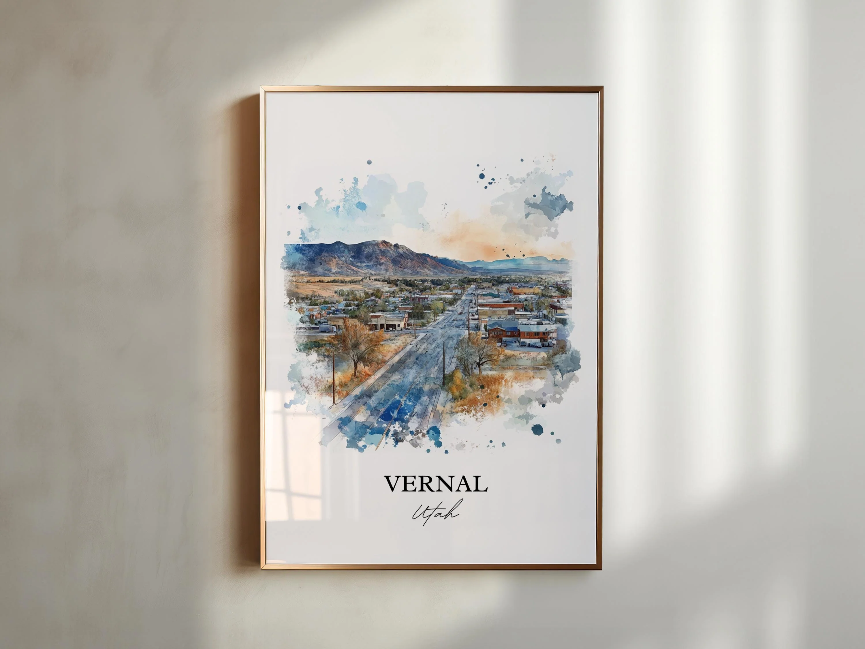 Vernal, Utah, USA – Watercolor Art Print - Image 4