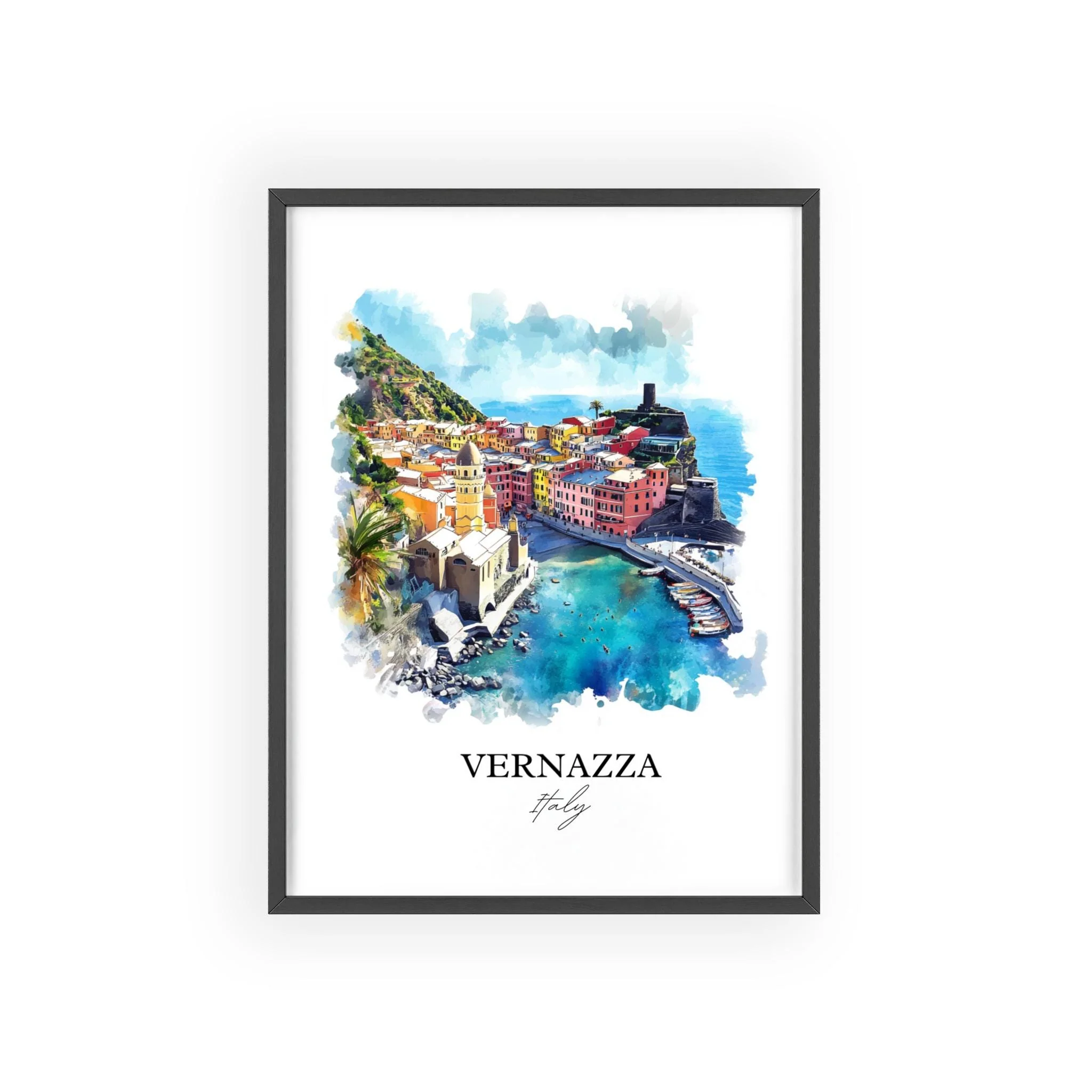Vernazza, Italy – Watercolor Art Print - Image 7