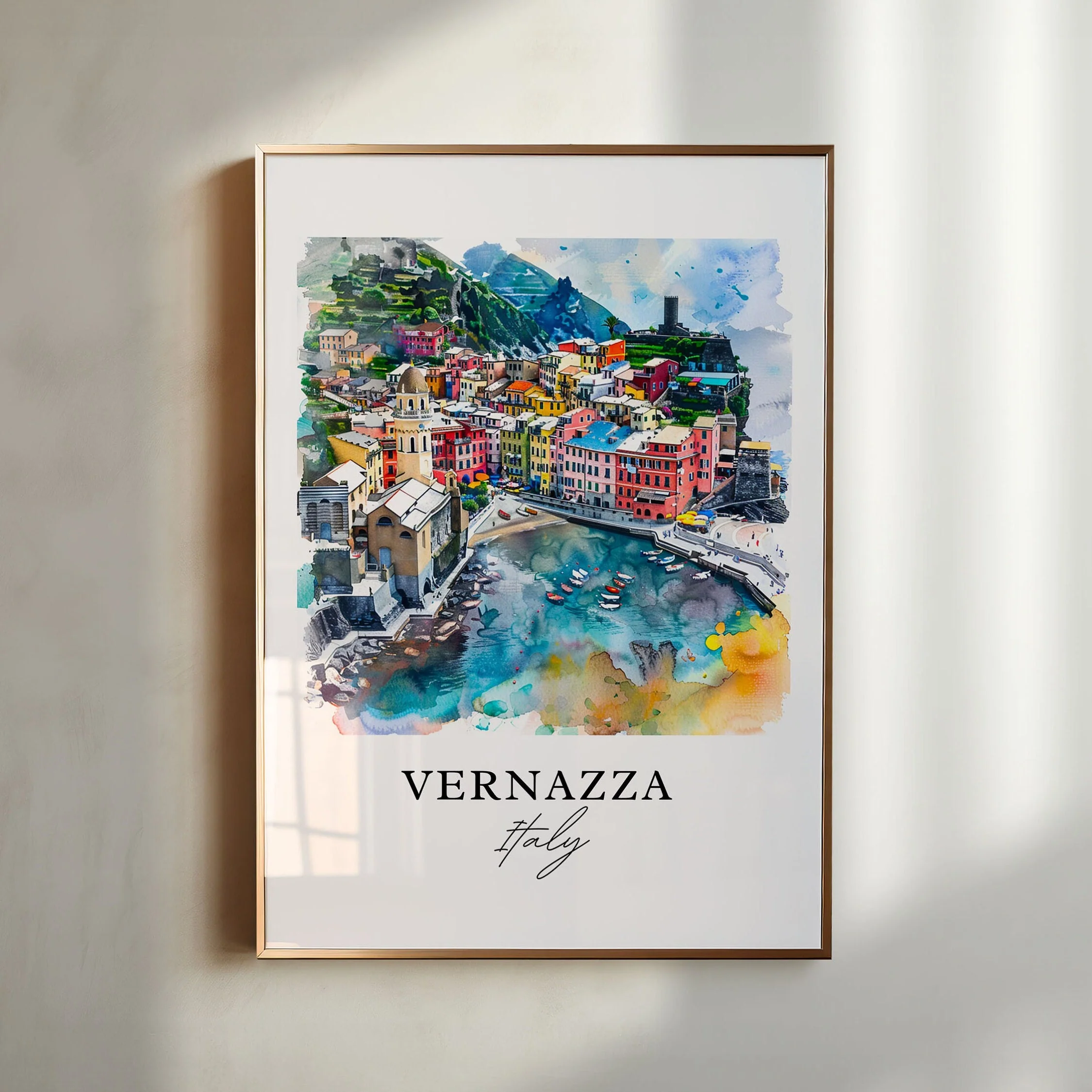 Vernazza, Italy – Watercolor Art Print