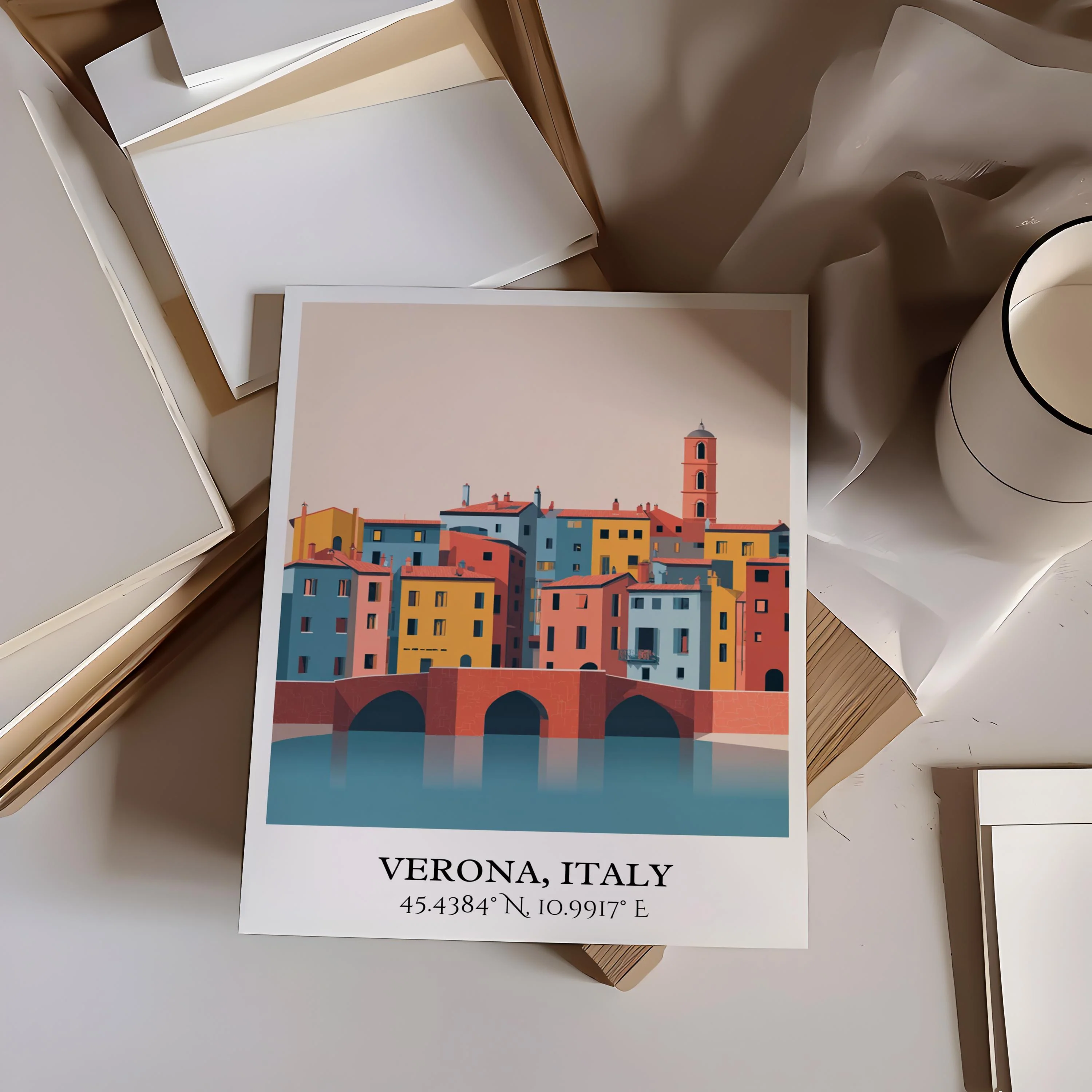 Verona, Italy – Watercolor Art Print - Image 6