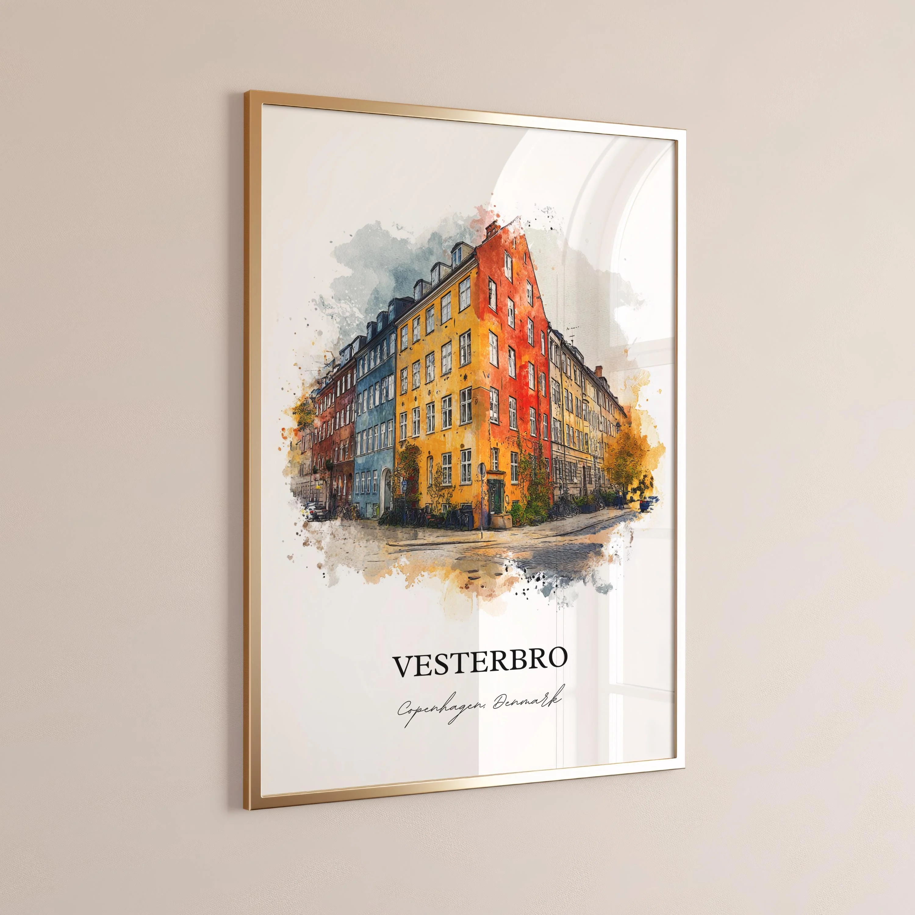 Vesterbro, Denmark – Watercolor Art Print - Image 5