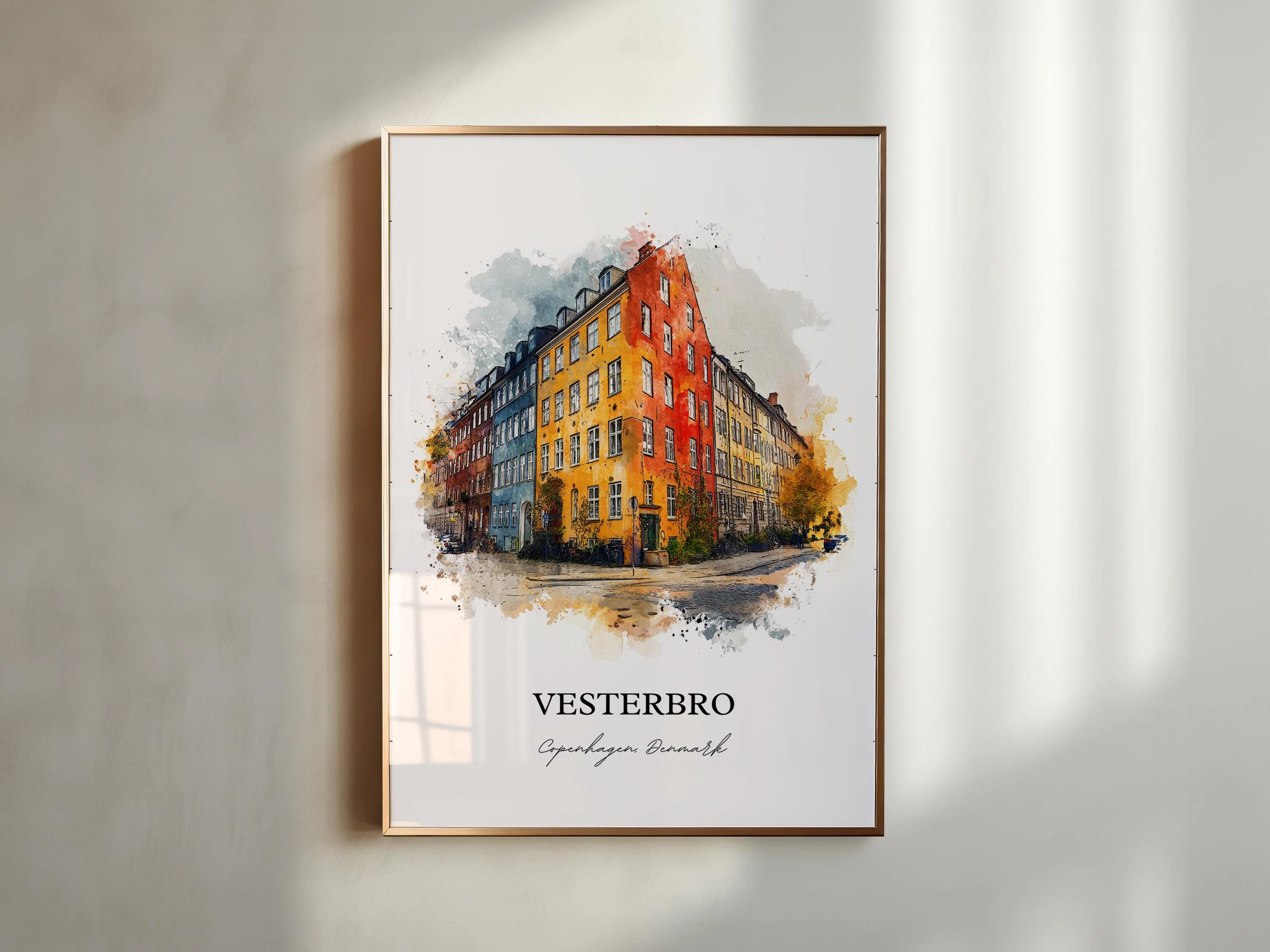 Vesterbro, Denmark – Watercolor Art Print - Image 6