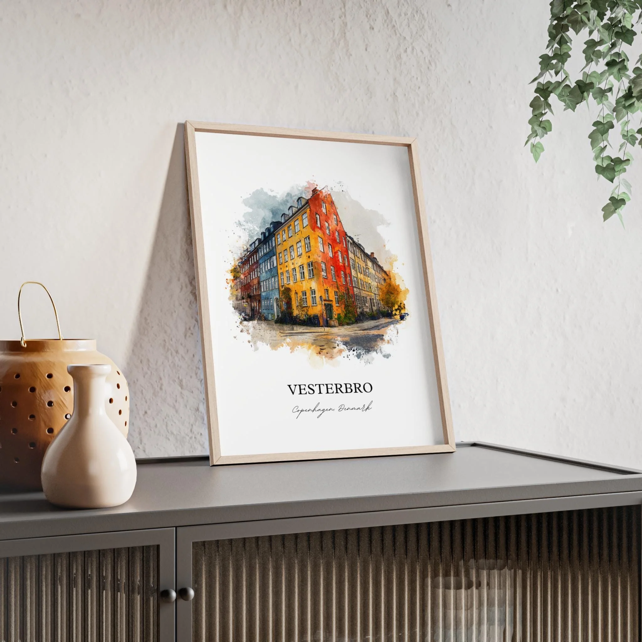 Vesterbro, Denmark – Watercolor Art Print - Image 9