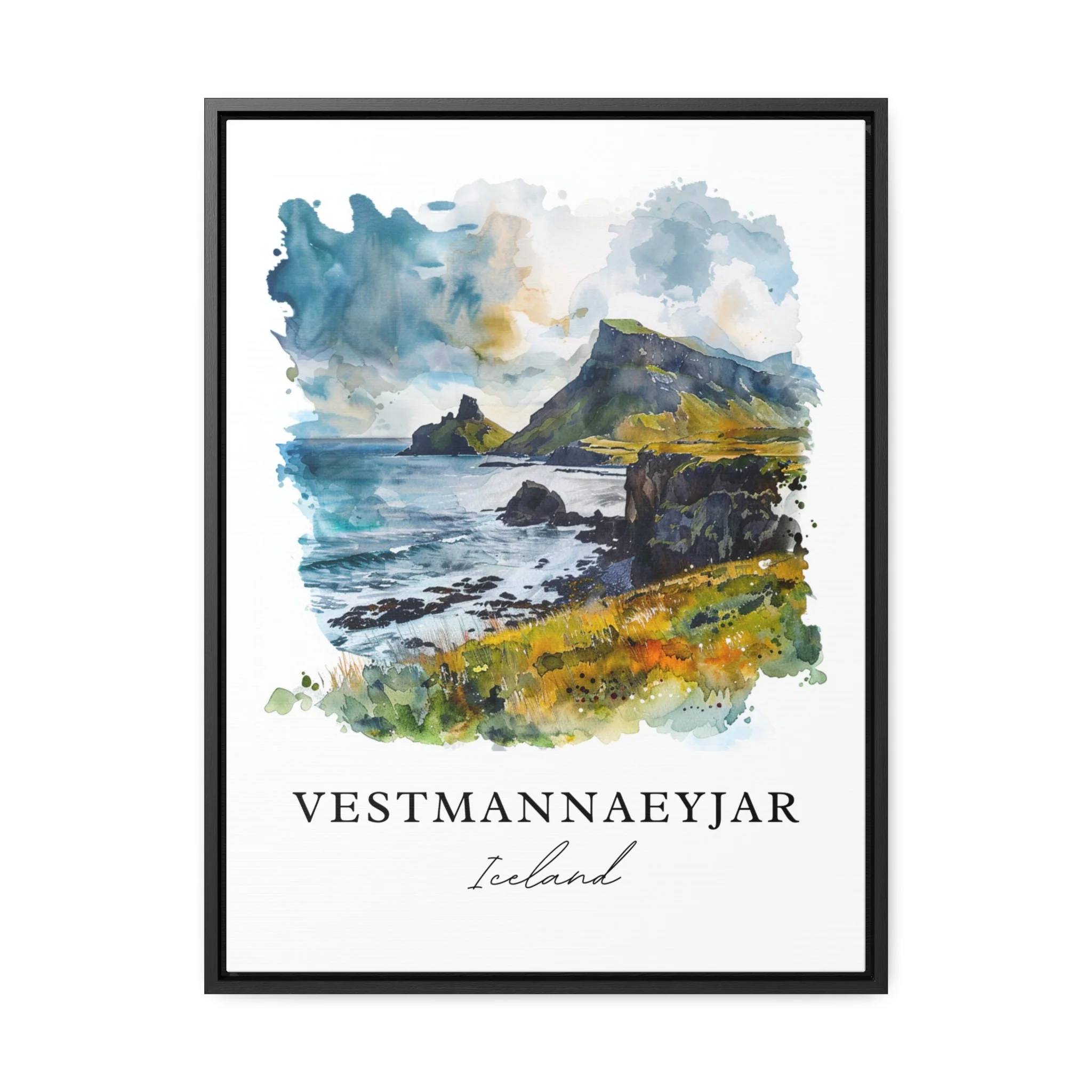 Vestmannaeyjar, Iceland – Watercolor Art Print - Image 5