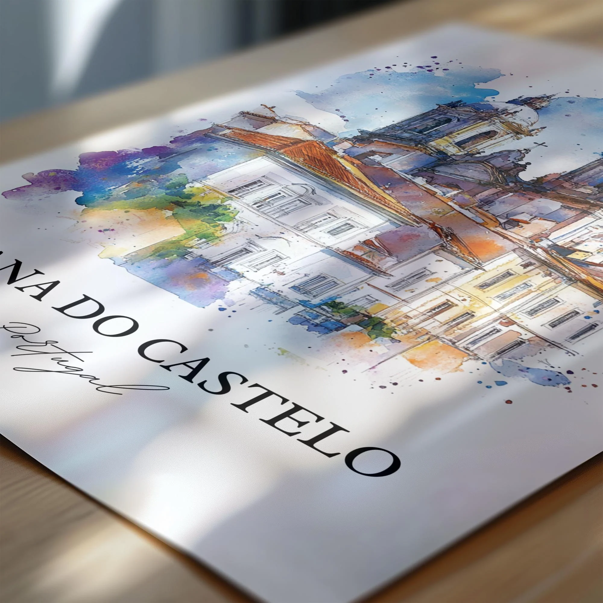 Viana Do Castelo, Portugal – Watercolor Art Print - Image 2