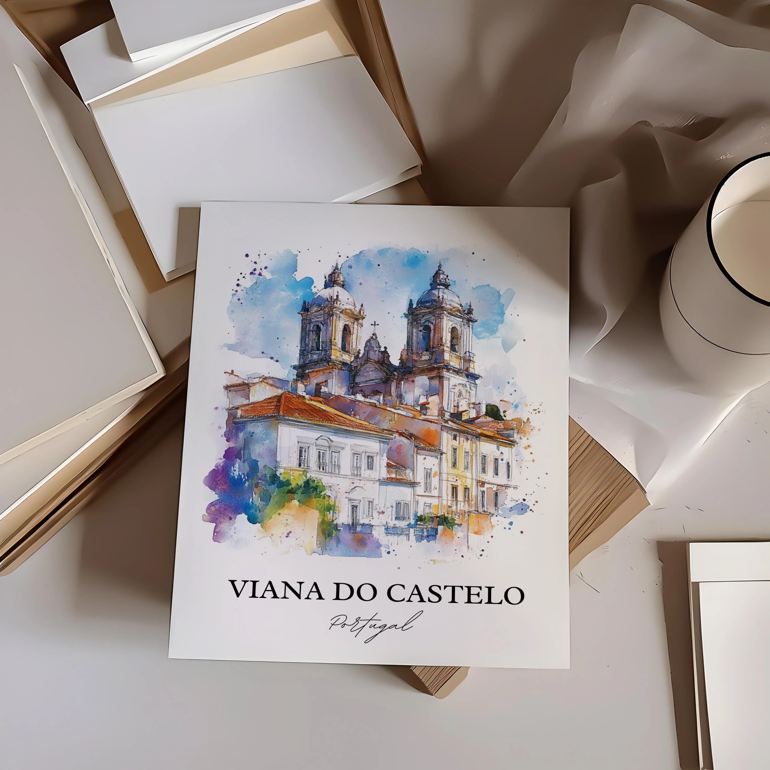 Viana Do Castelo, Portugal – Watercolor Art Print - Image 5