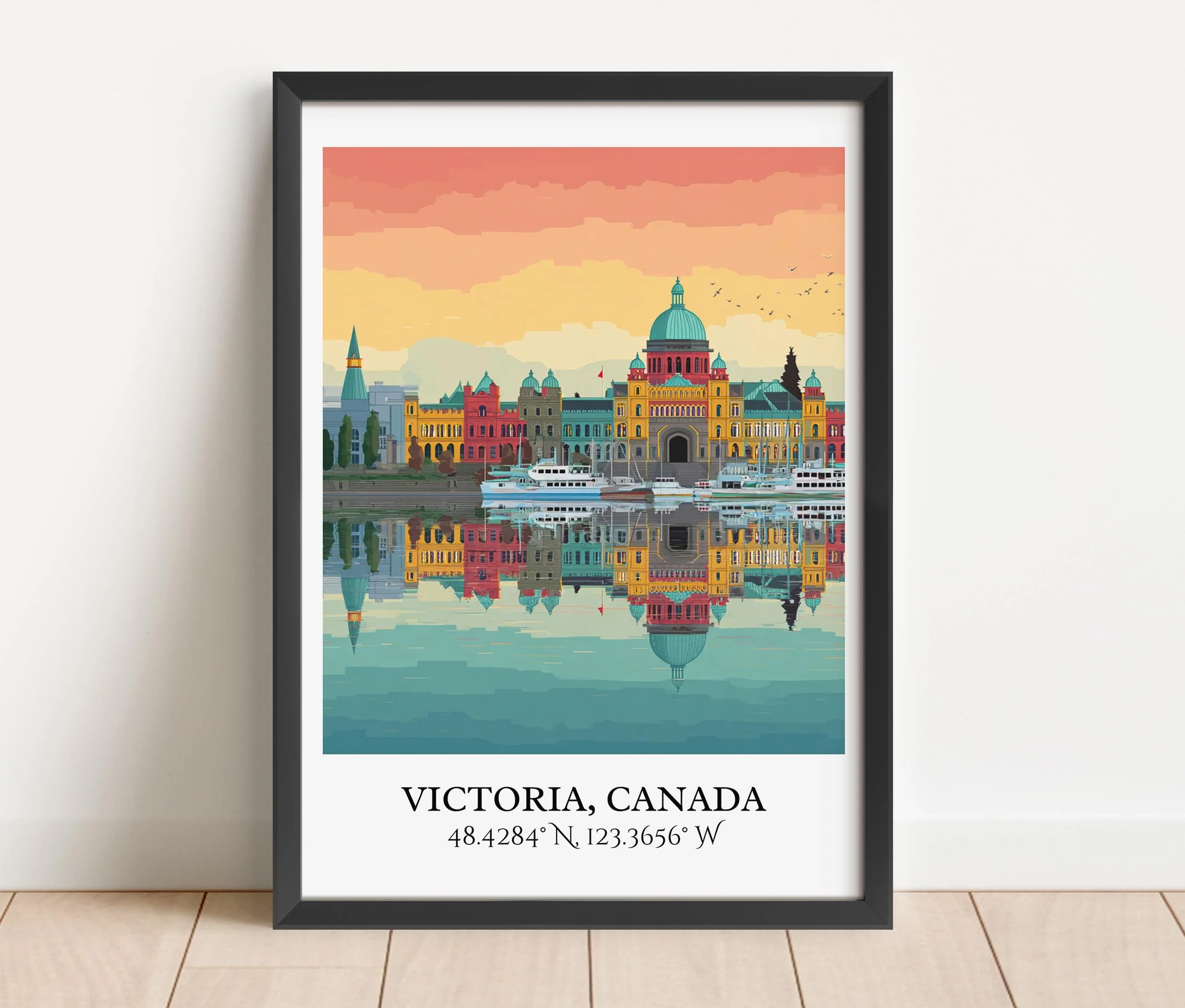 Victoria, Canada – Watercolor Art Print - Image 6