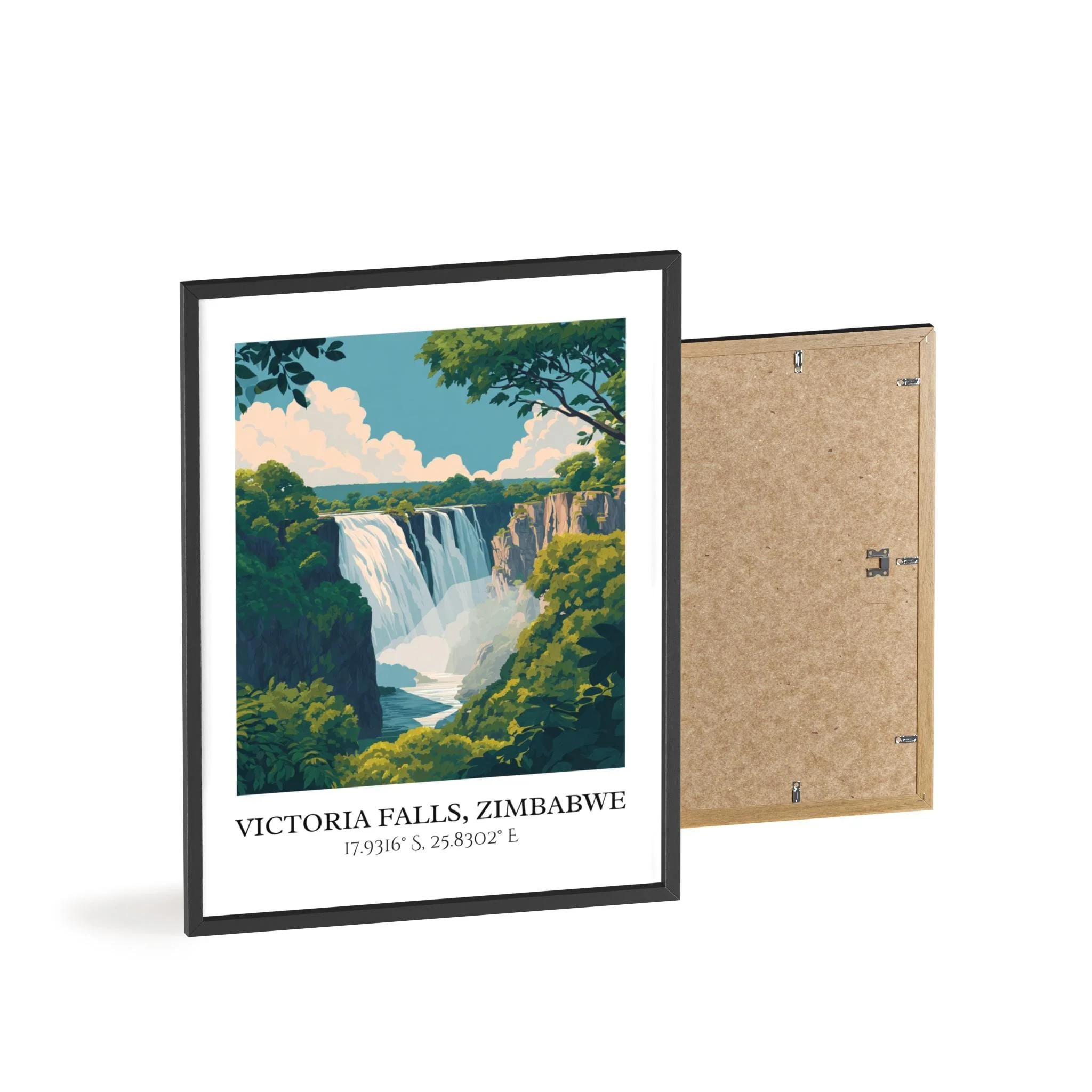 Victoria Falls, Zimbabwe – Watercolor Art Print - Image 8