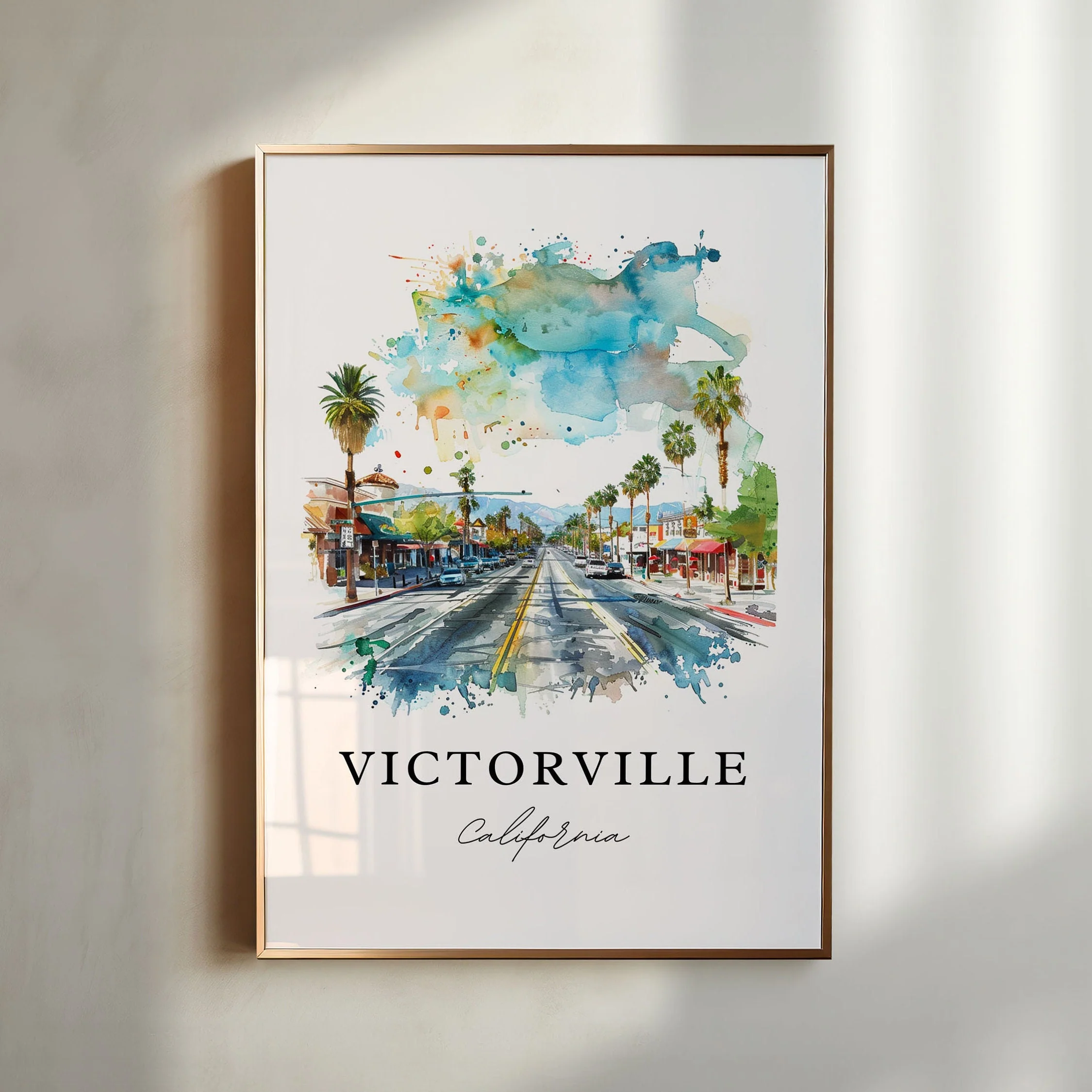 Victorville, USA – Watercolor Art Print