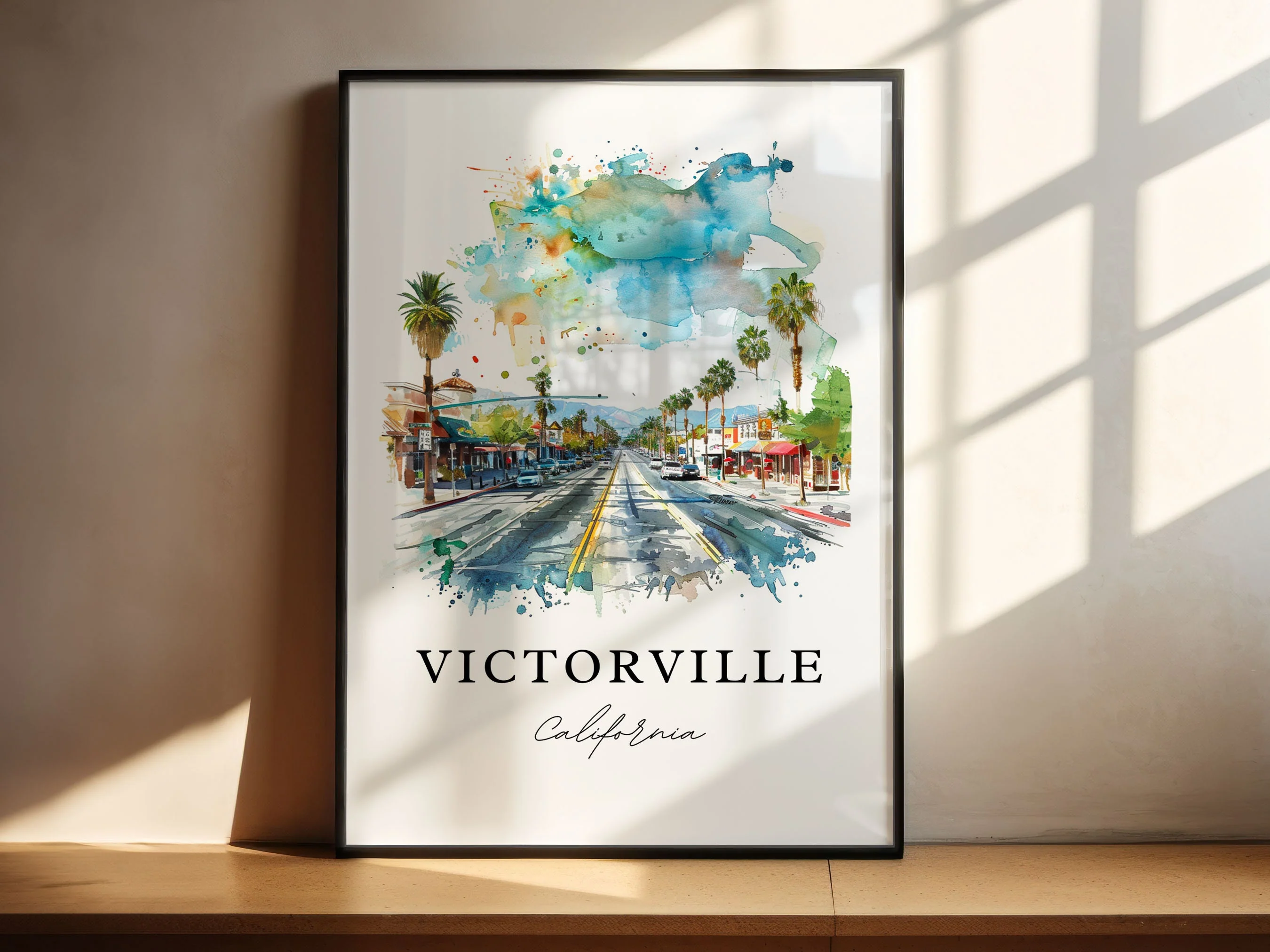 Victorville, USA – Watercolor Art Print - Image 4
