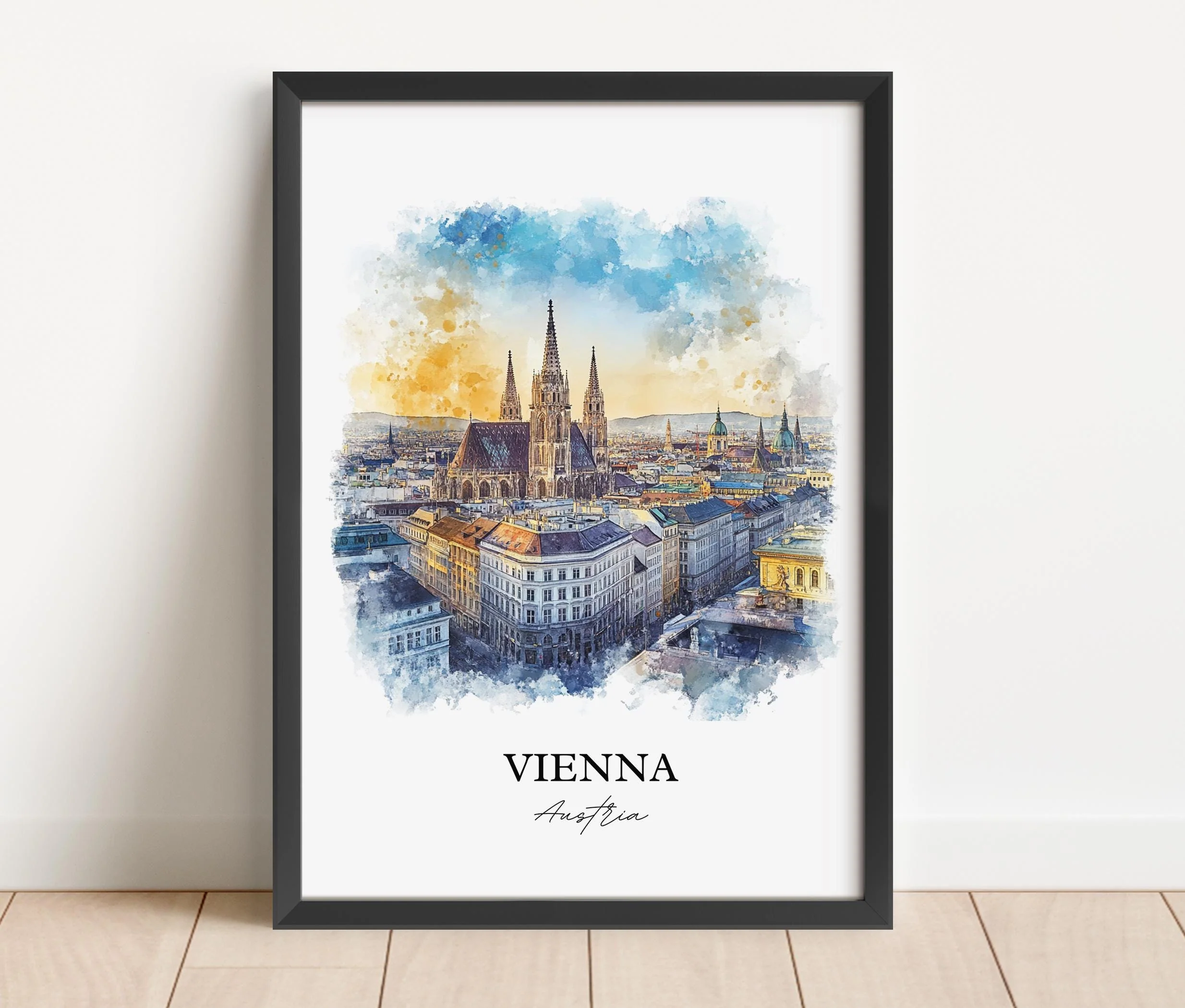 Vienna, Austria – Watercolor Art Print - Image 3
