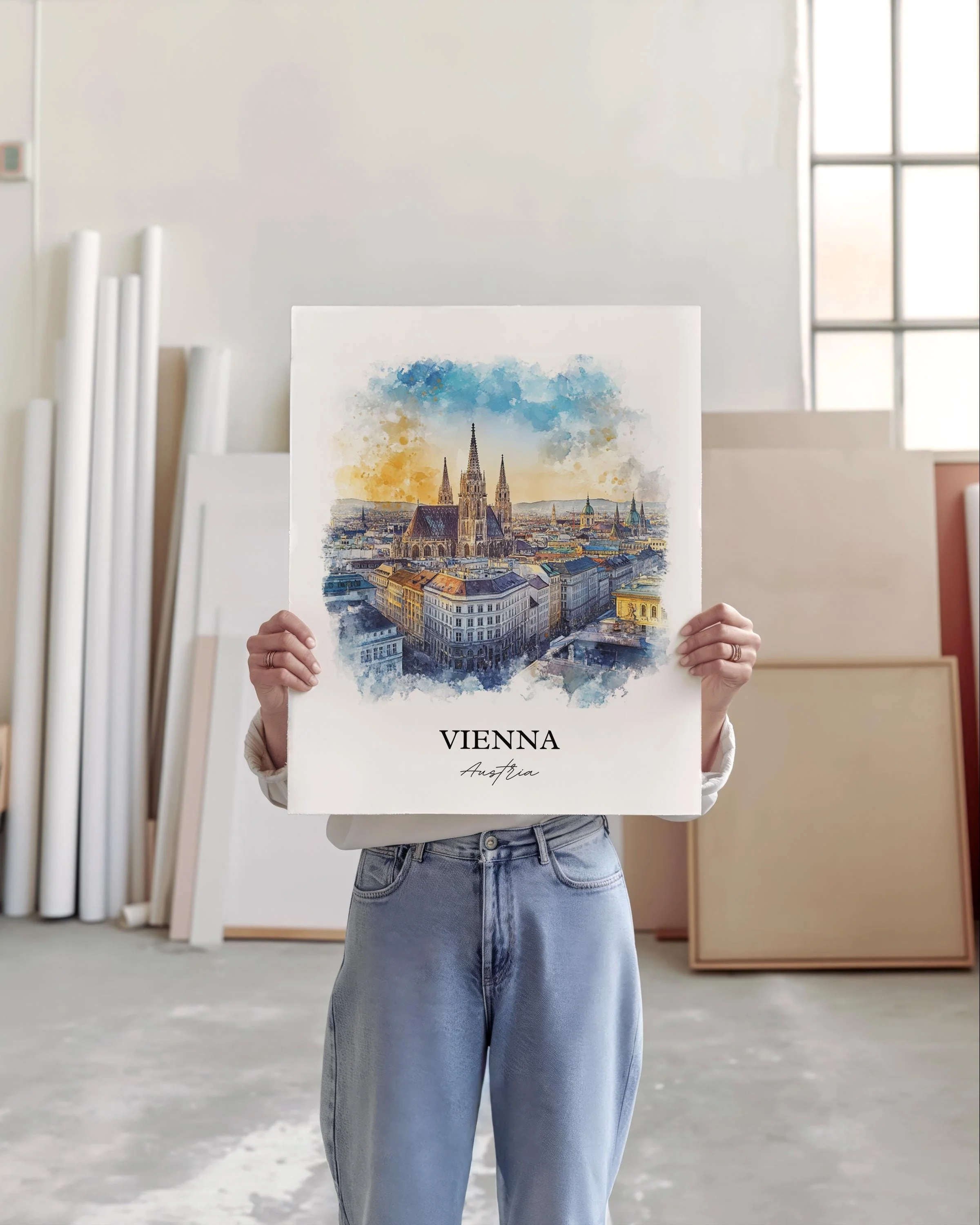 Vienna, Austria – Watercolor Art Print - Image 4