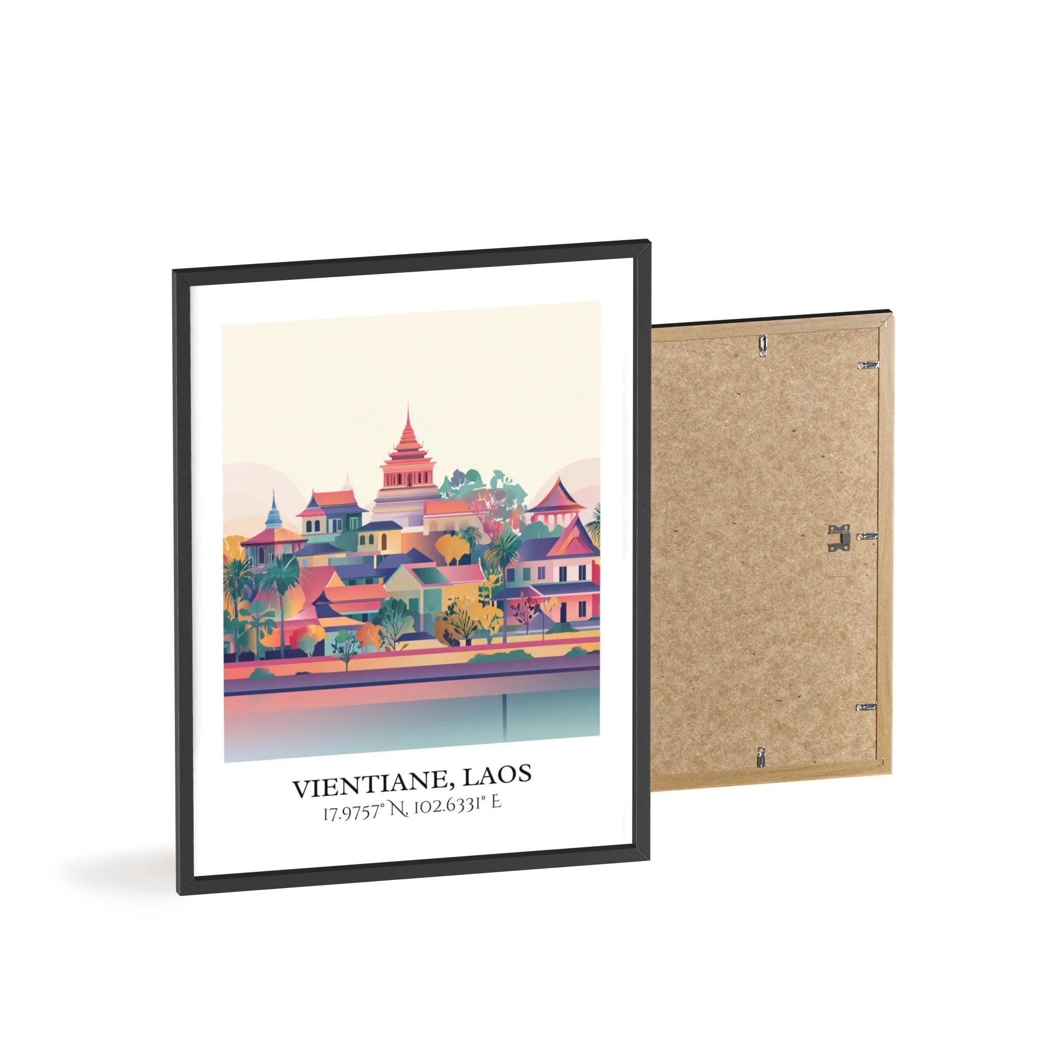 Vientiane, Laos – Watercolor Art Print - Image 8
