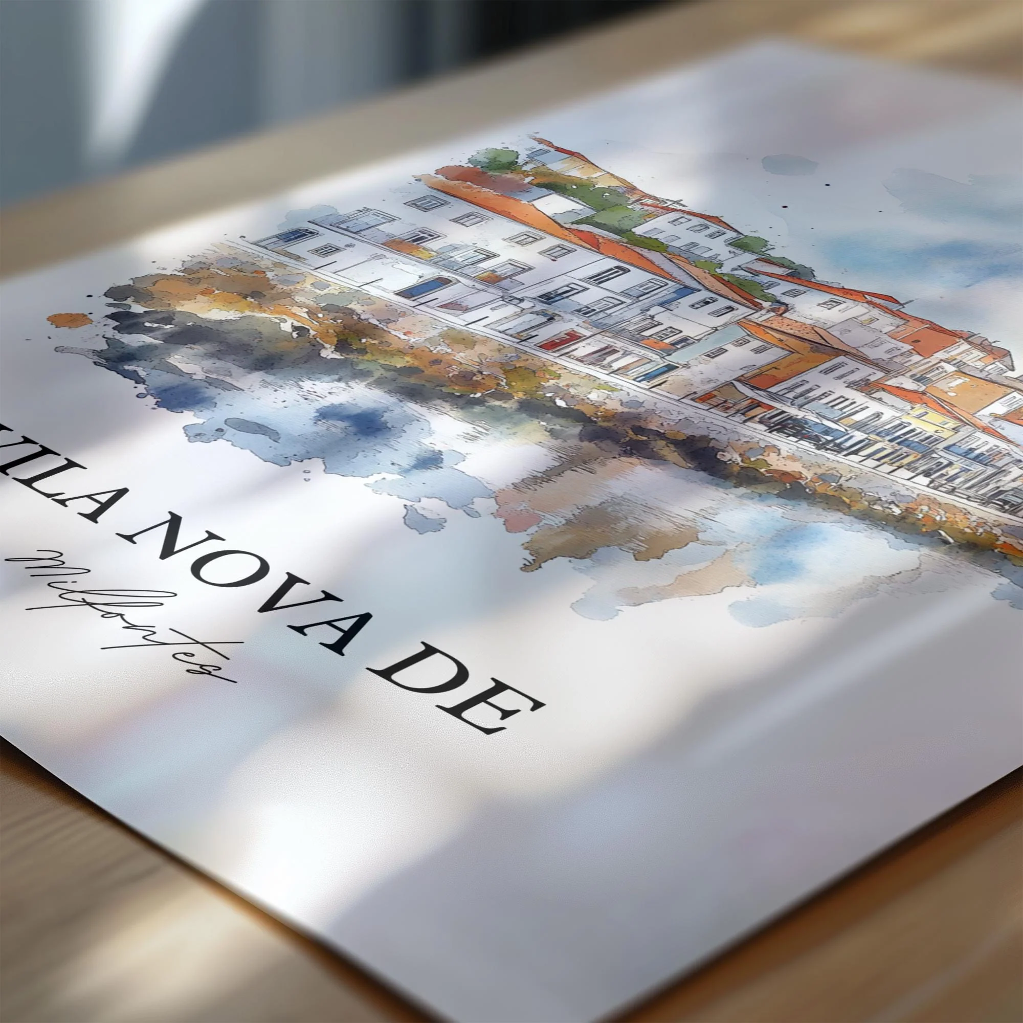 Vila Nova de Milfontes, Portugal – Watercolor Art Print - Image 2
