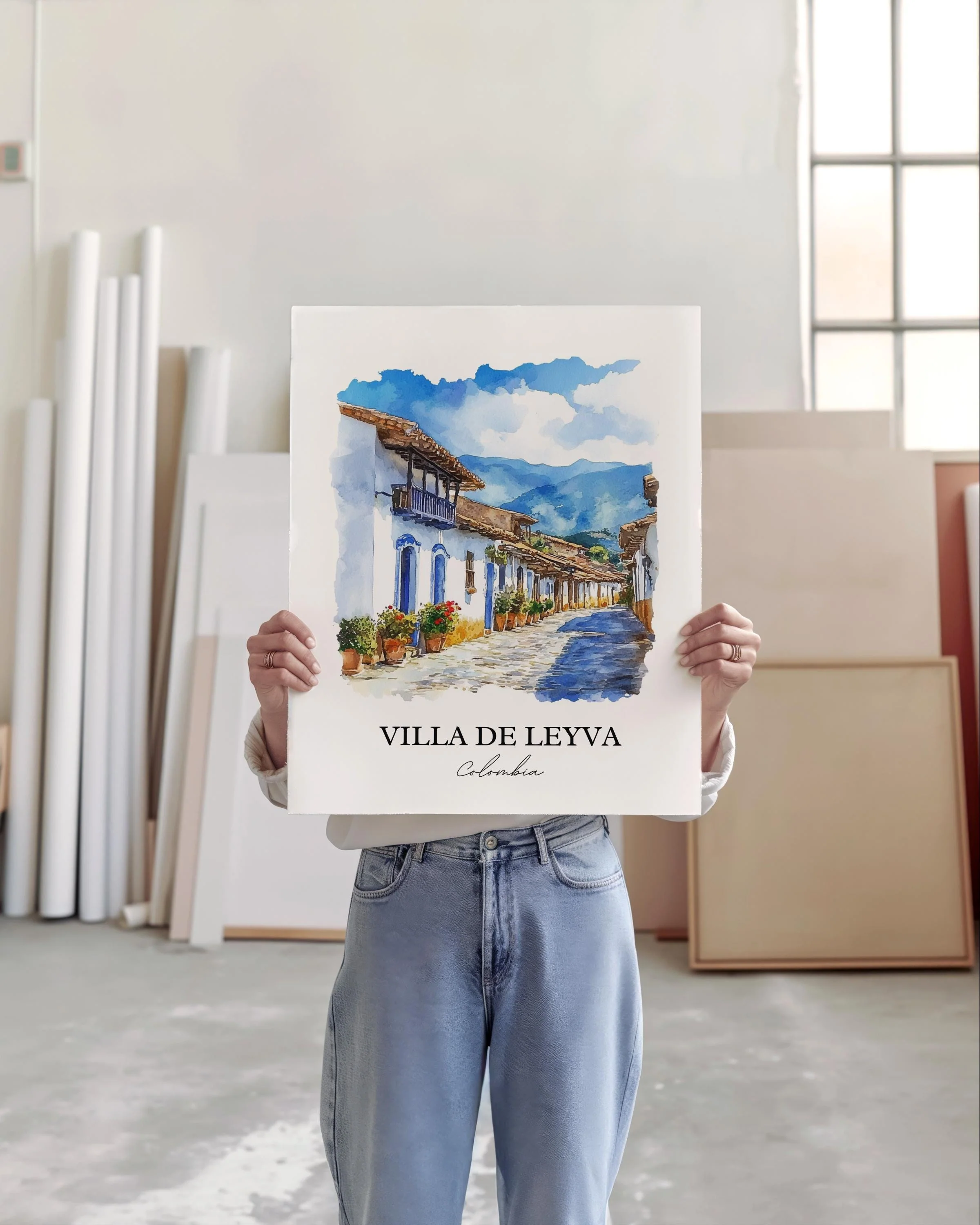 Villa de Leyva, Colombia – Watercolor Art Print - Image 5